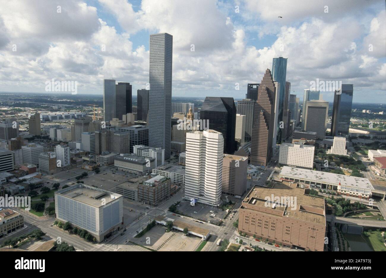 Skyscrapers In Downtown Houston Stock Photo - Download Image Now