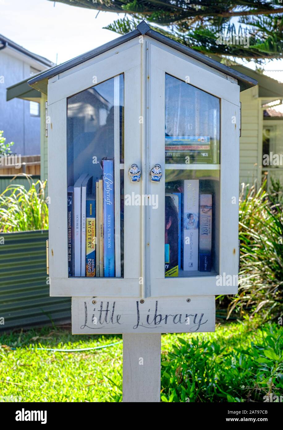 Little library for giving away and swapping free books, built and