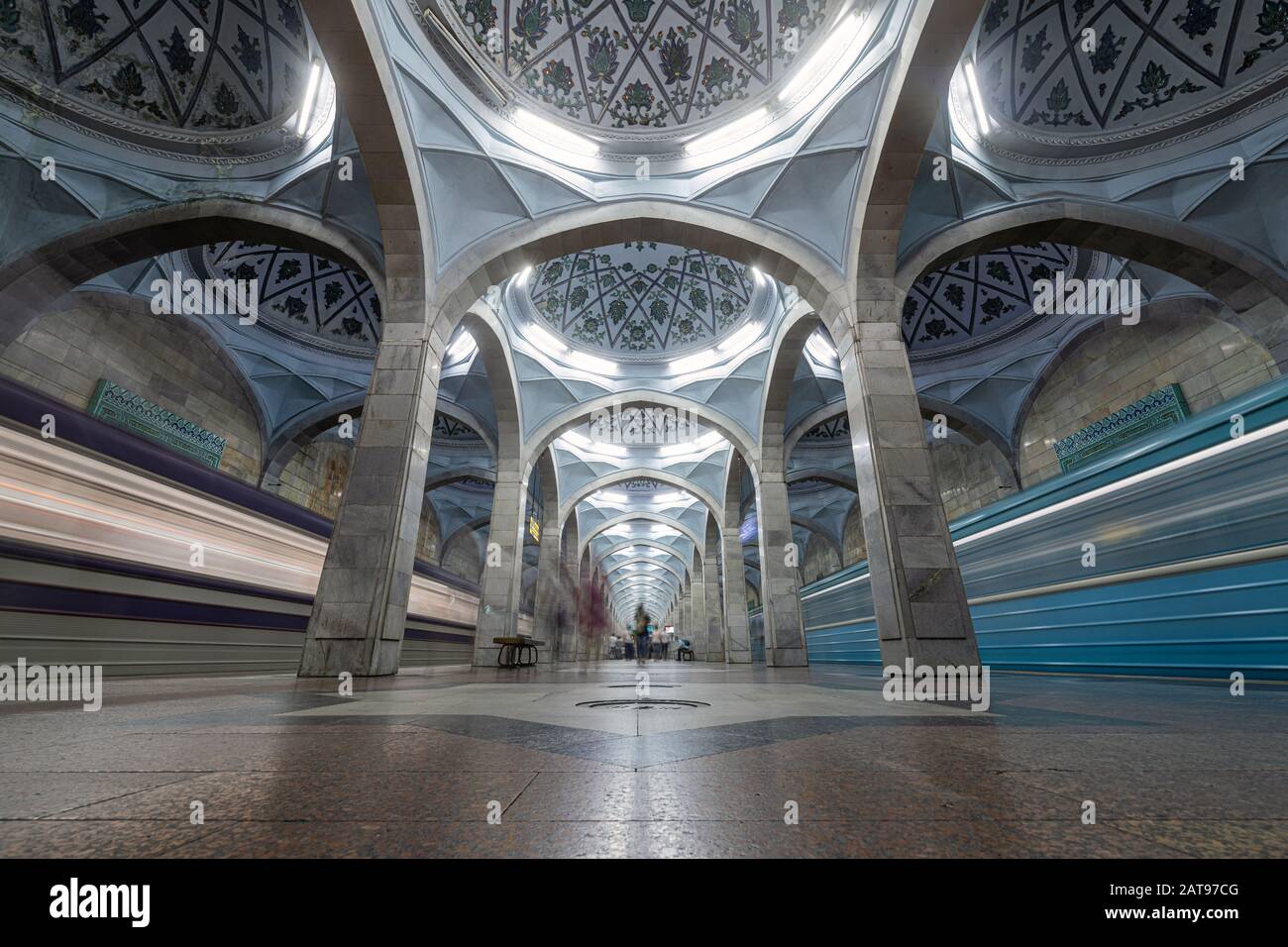 Alisher Navoi Metro Station in Tashkent, Uzbekistan Stock Photo