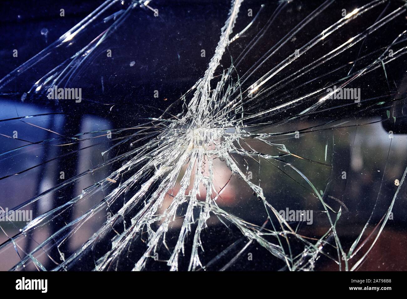 Broken Car Windshield High Resolution Stock Photography and Images Alamy