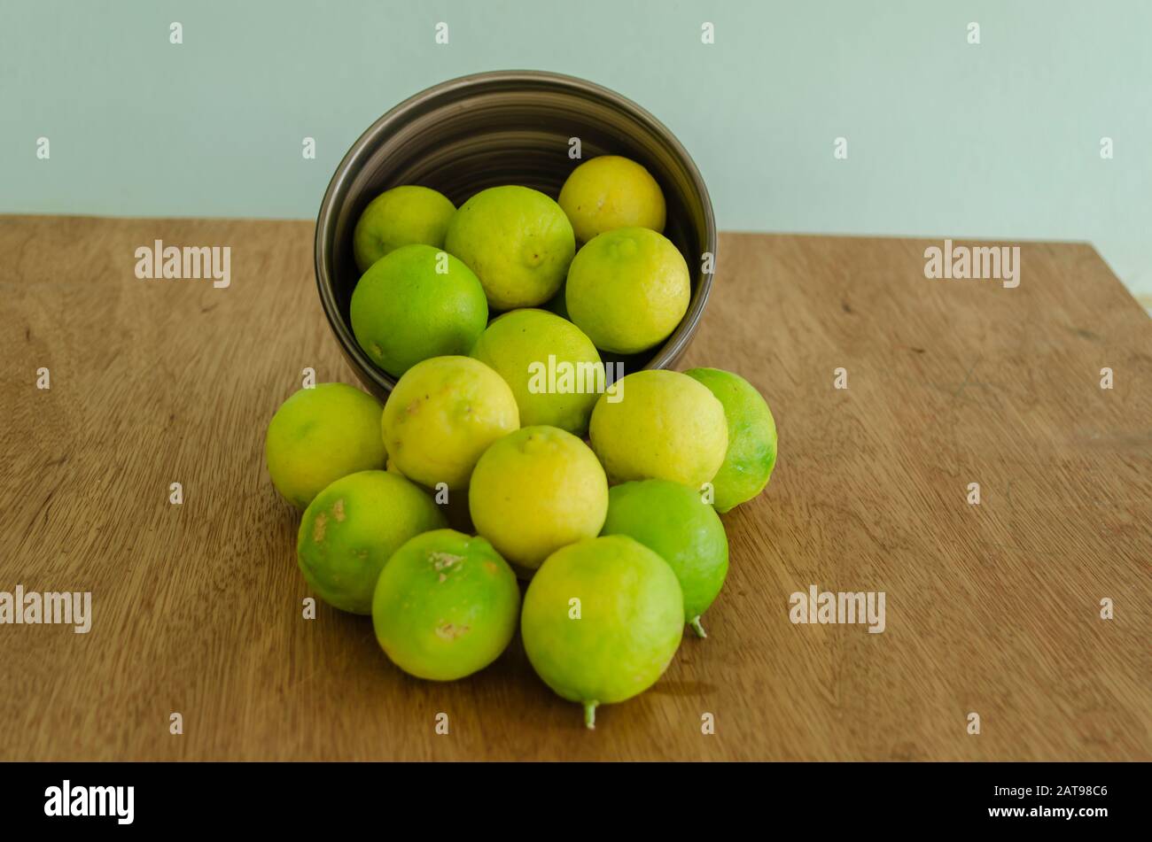 Key Lime Spill From Dish Stock Photo