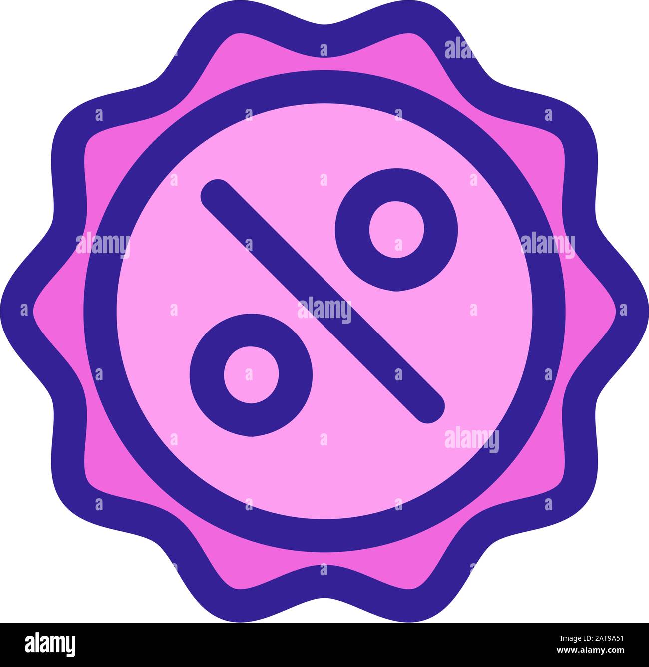 Discount icon vector. Isolated contour symbol illustration Stock Vector