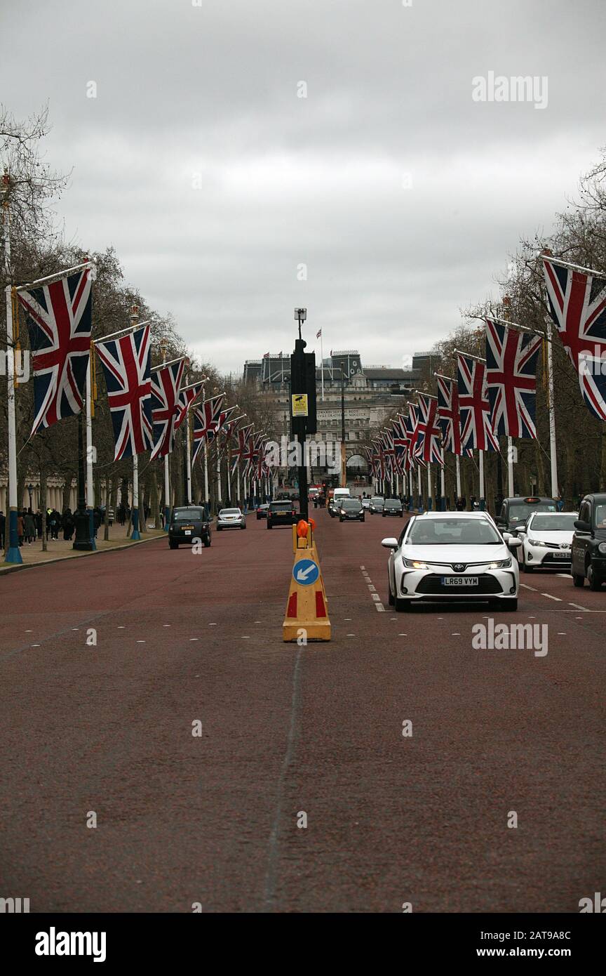 The Mall on Brexit Day Stock Photo