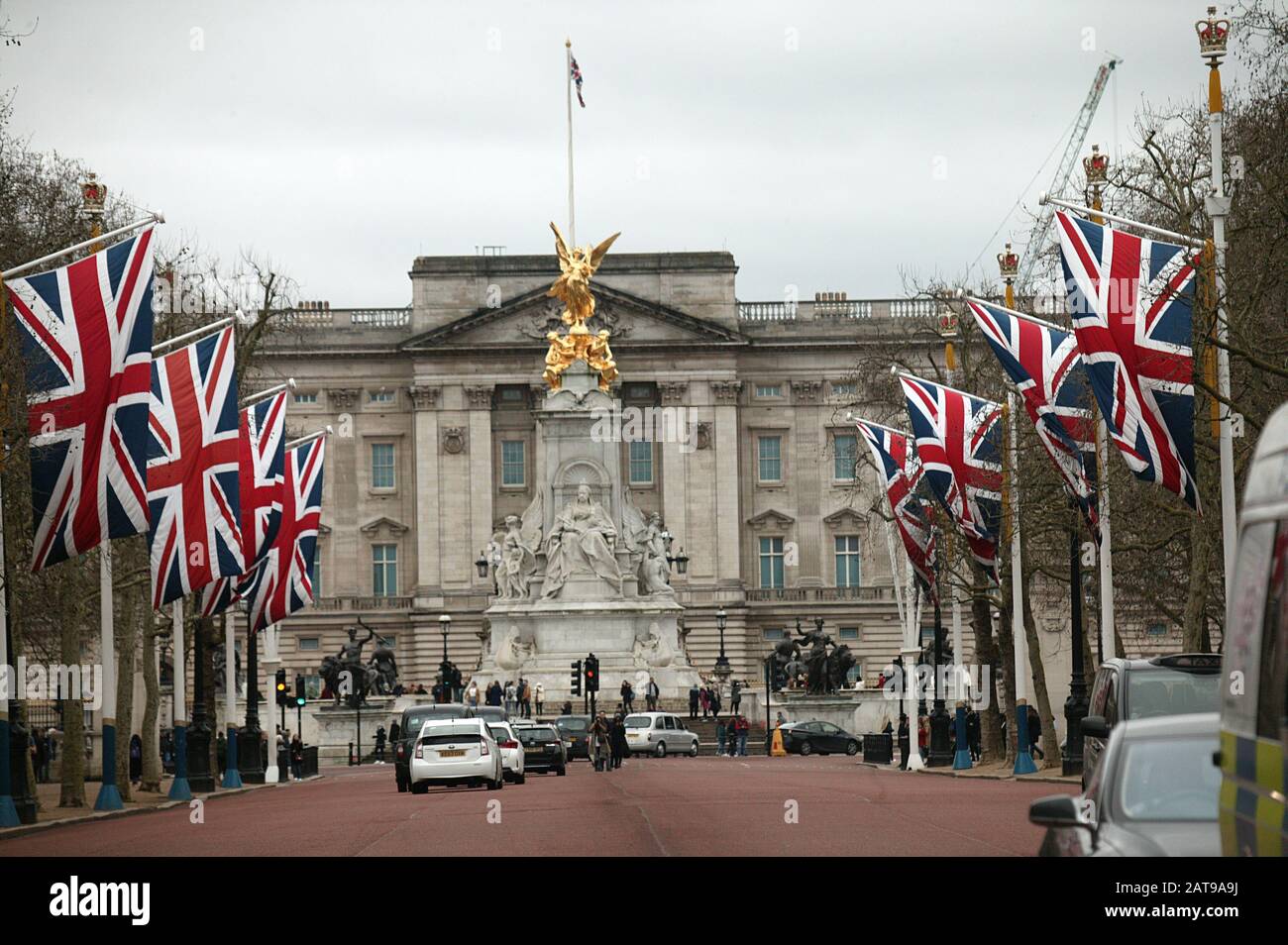 The Mall on Brexit Day Stock Photo