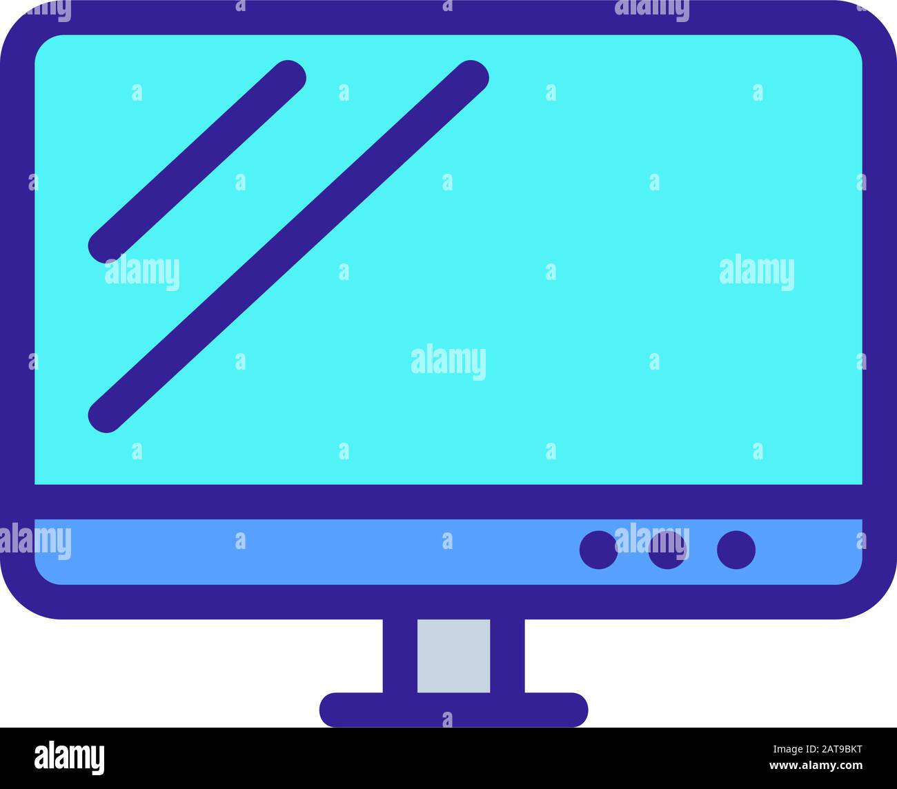 Monitor icon vector. Isolated contour symbol illustration Stock Vector ...