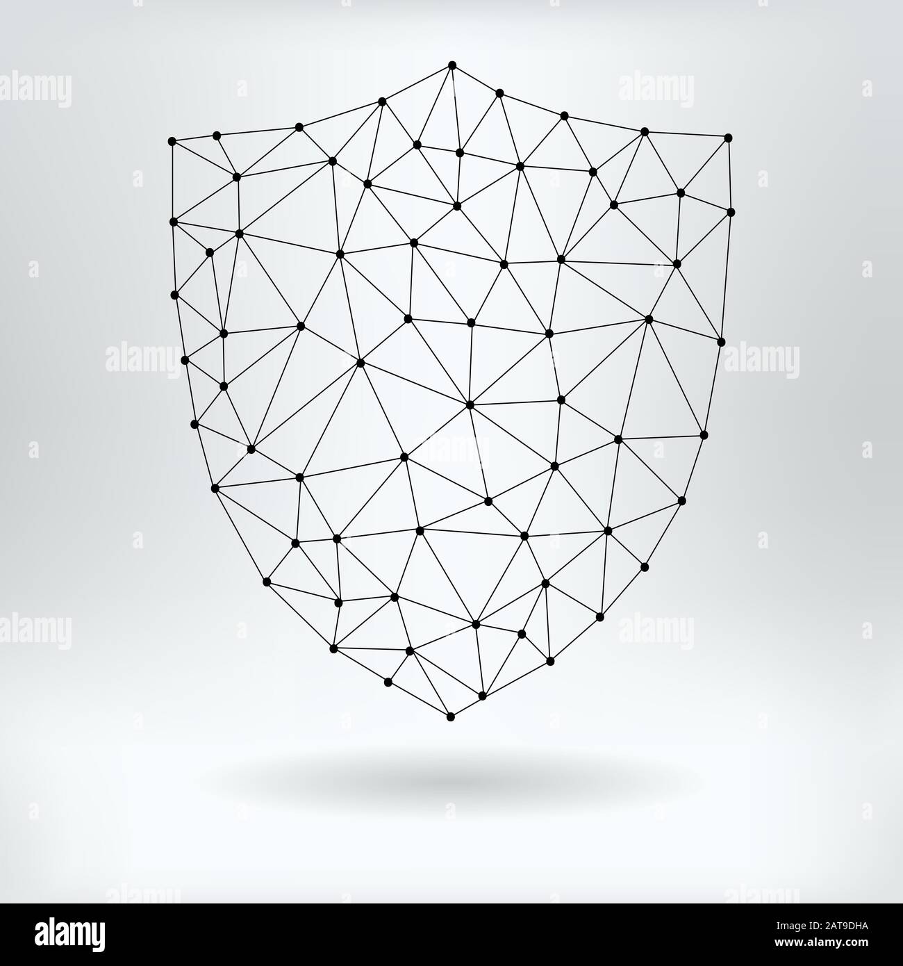 Vector Net Symbol of Shield Stock Vector Image & Art - Alamy