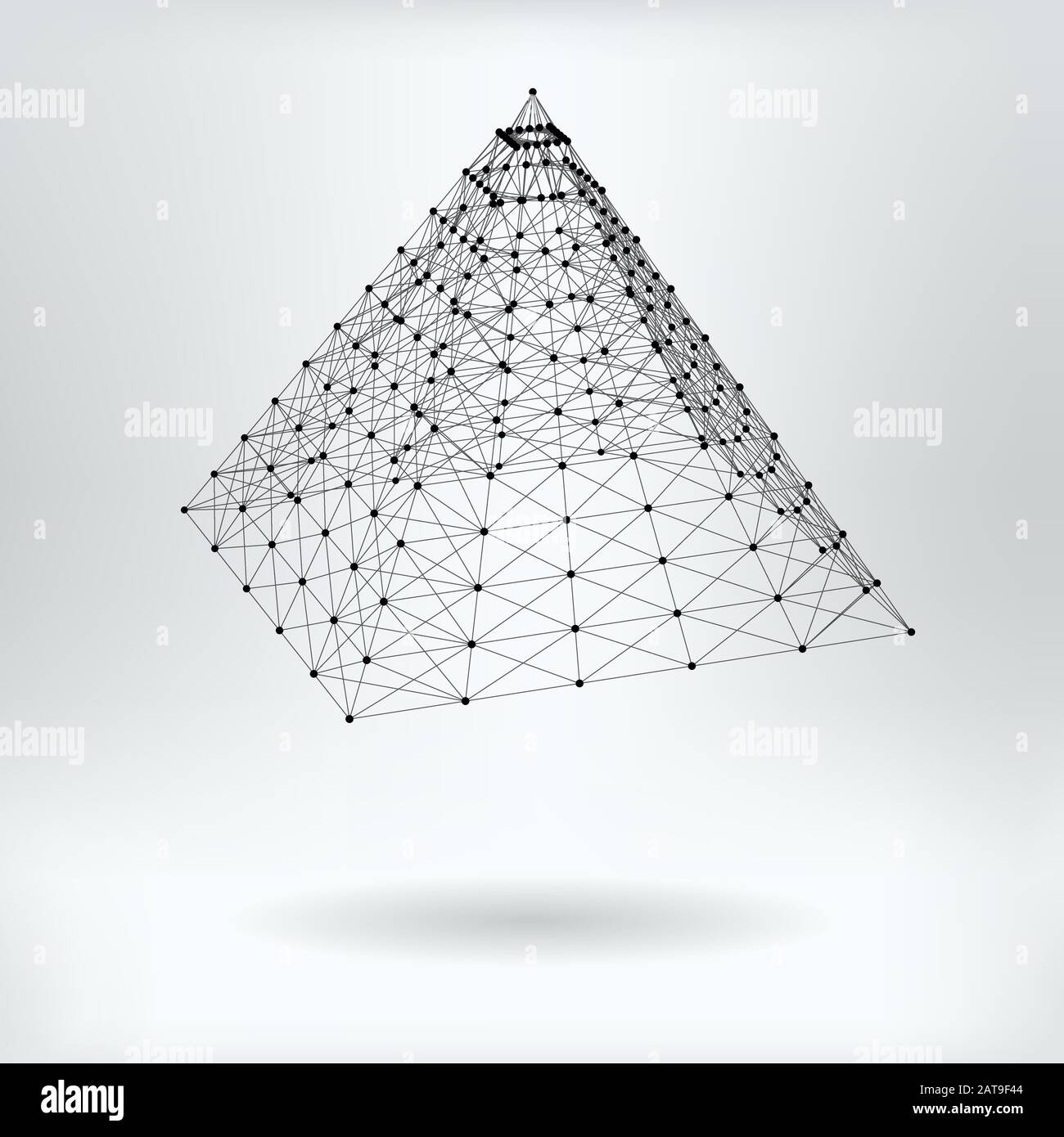 Abstract Plexus Pyramid - vector illustration Stock Vector Image & Art ...