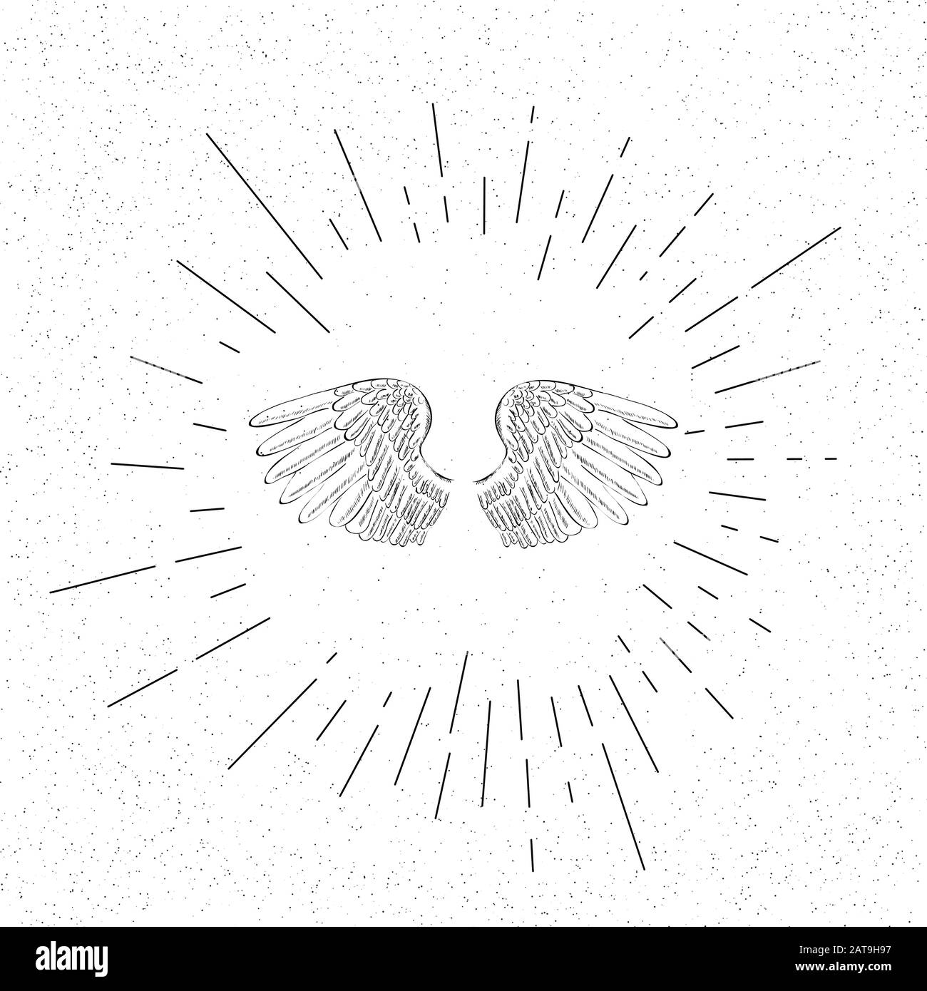 Symbol of Freedom Wings of Freedom Icon Concept Vector Illustration