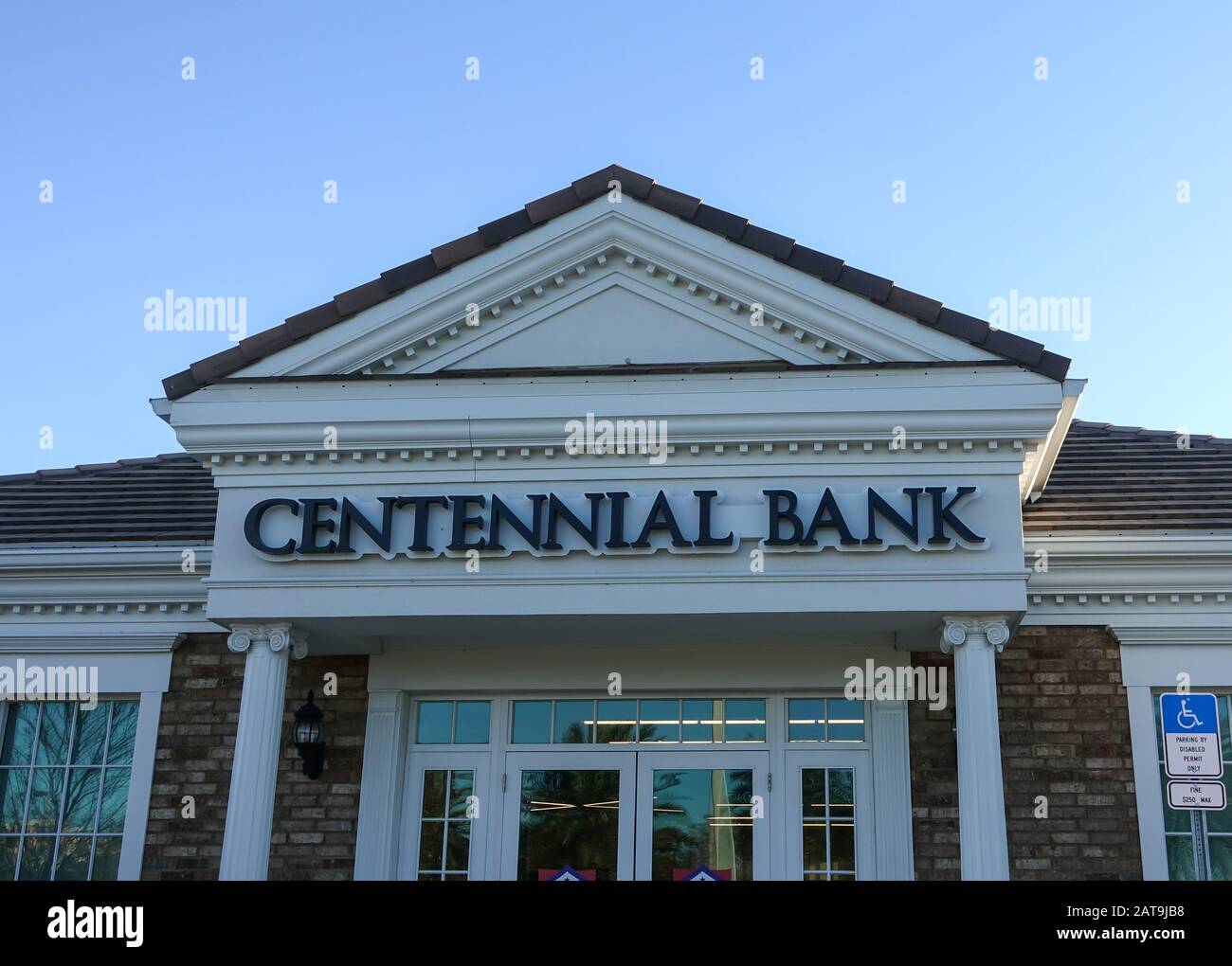 Orlando, FL/USA1/29/20 The exterior of a Centennial Bank building which is owned by Home
