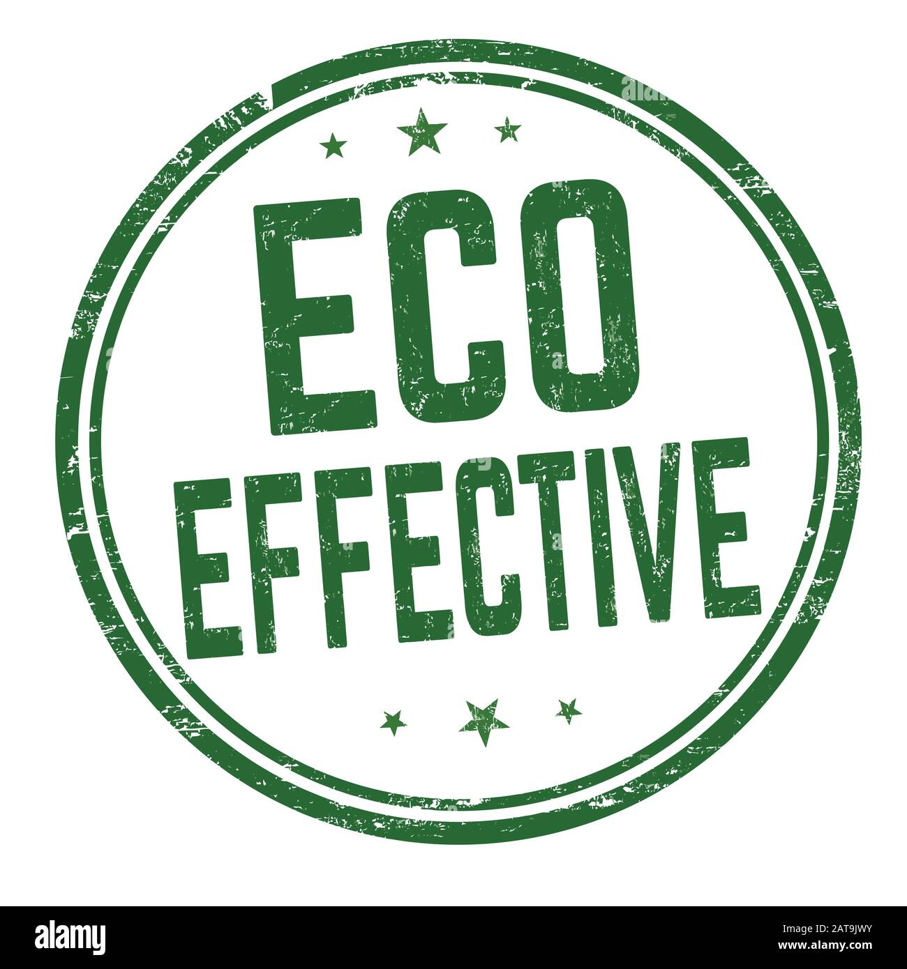 Eco effective sign or stamp on white background, vector illustration Stock Vector