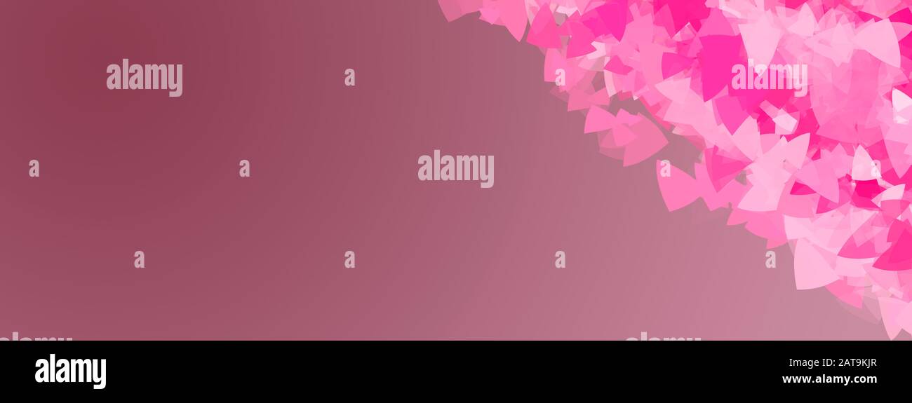 Abstract pink banner background with space for text Stock Photo