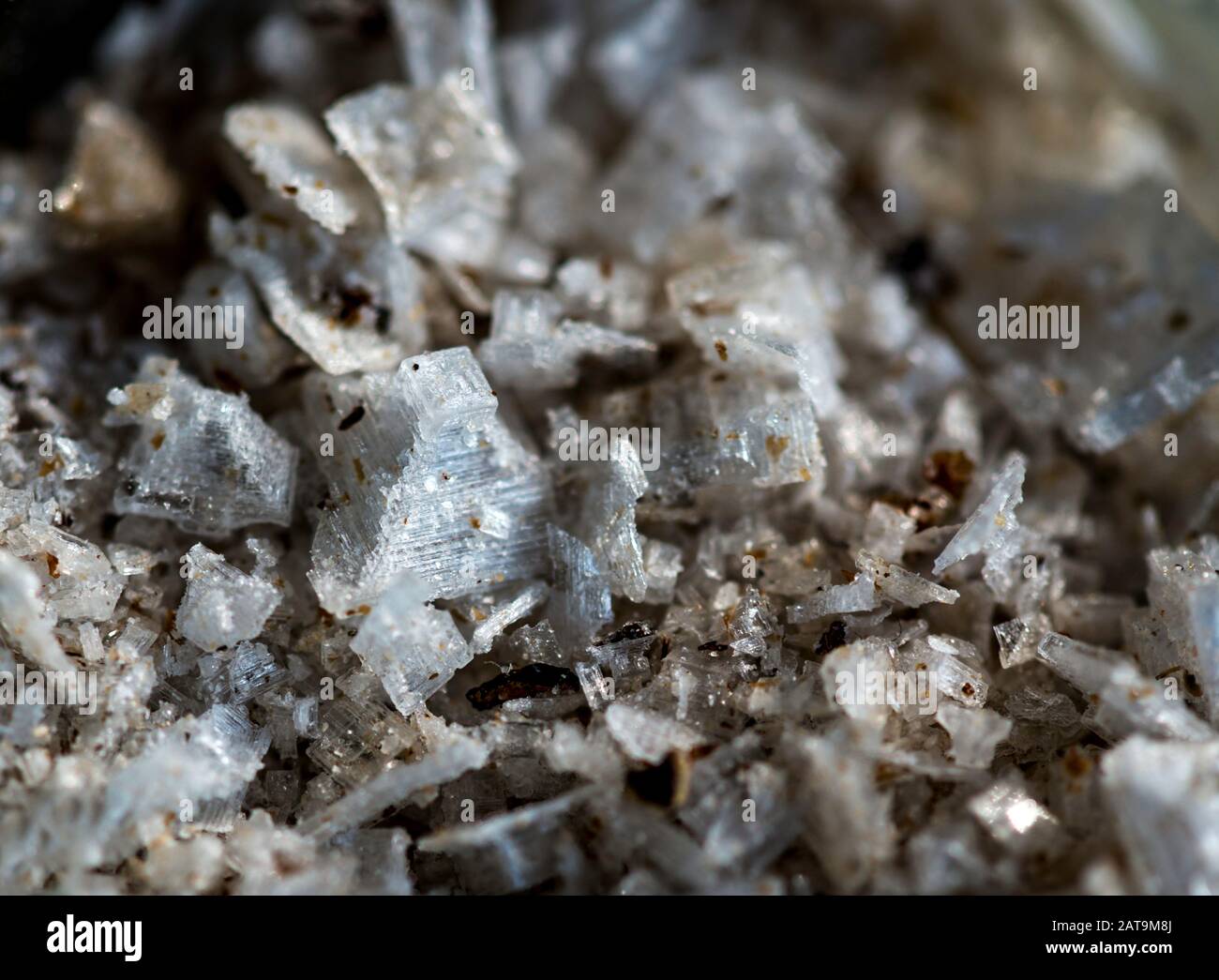 Sea Salt Pyramid Macro Stock Photo
