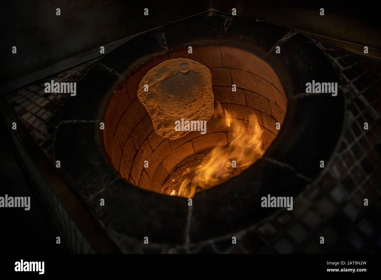 Traditional turkish wood fired stone brick oven. This stone oven for