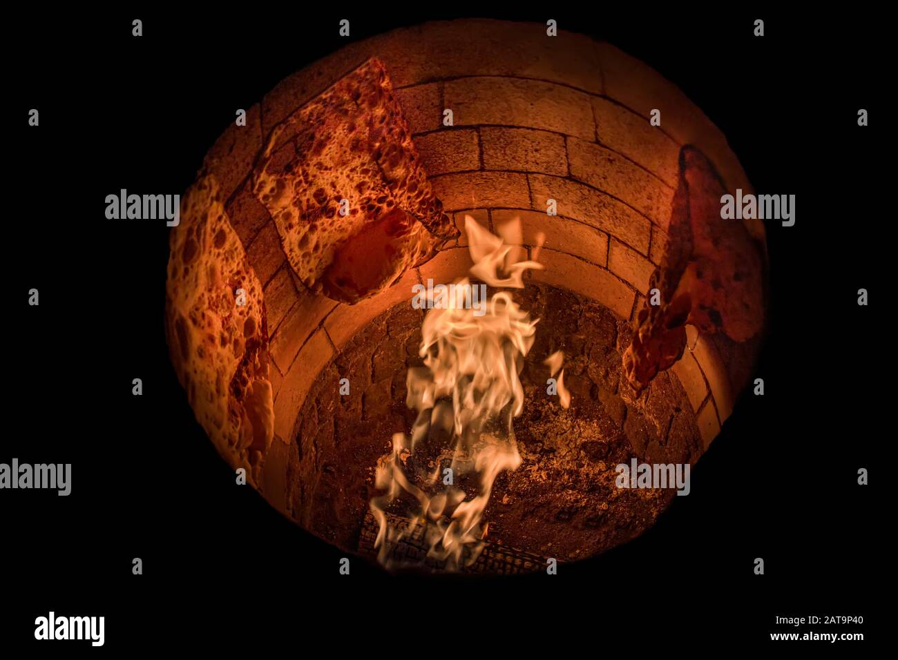 Traditional turkish wood fired stone brick oven. This stone oven for Turkish pide or pita bread