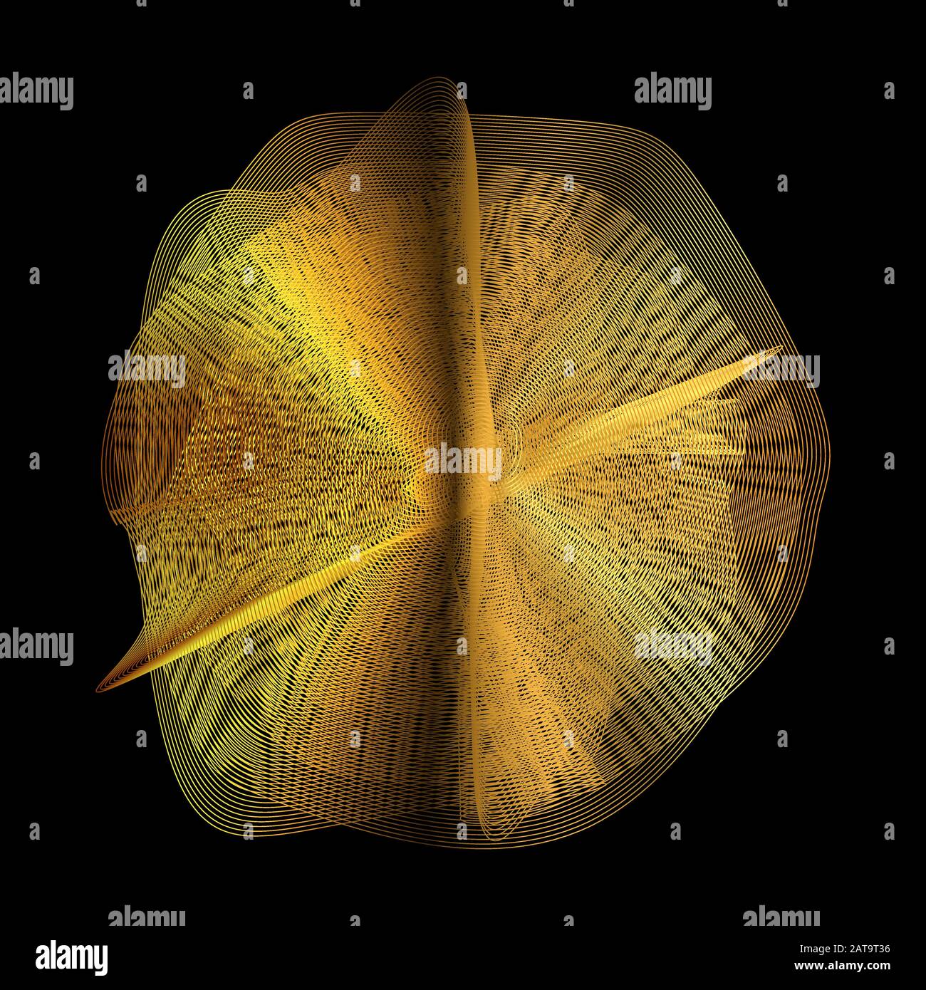 Vector Mathematical Curve Structure Generative Art Stock Vector Image