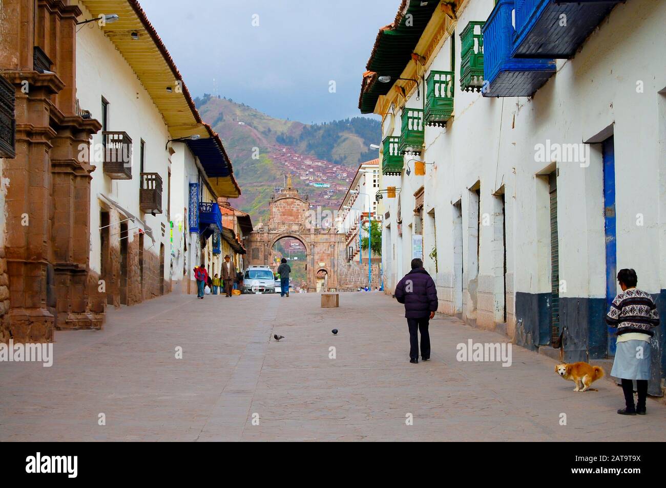 Street in Cusco - Peru Stock Photo - Alamy