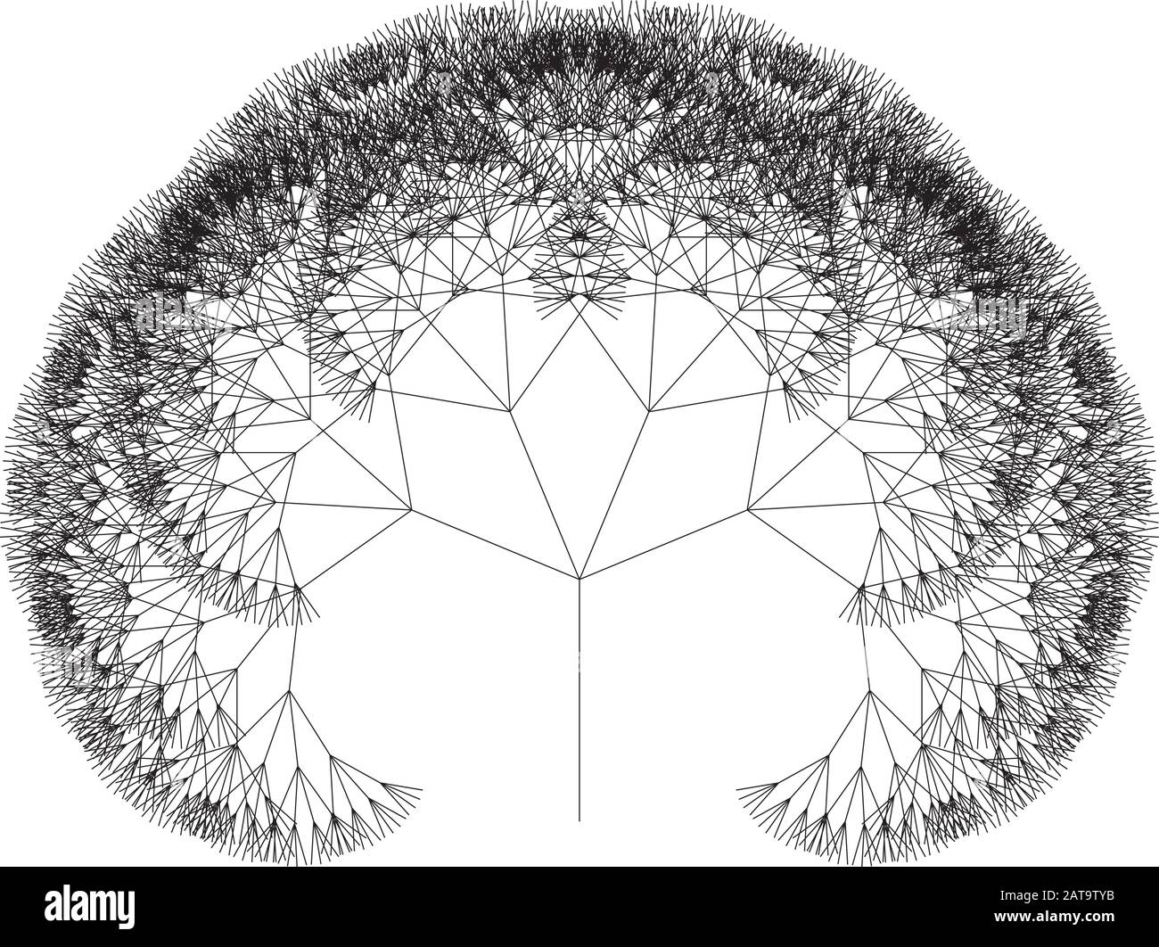 Generative art tree Black and White Stock Photos & Images - Alamy