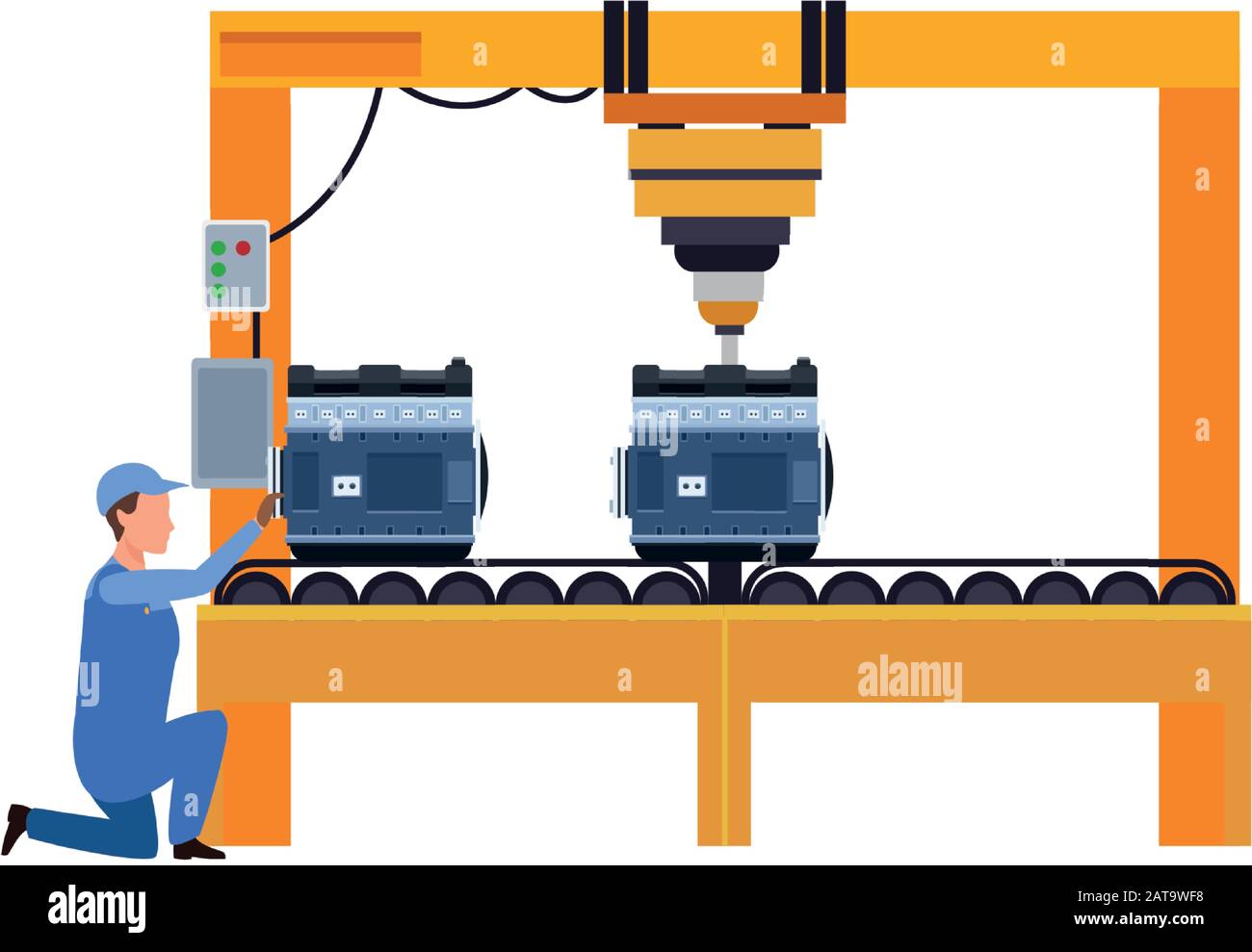 Engines for inspection Stock Vector Images - Alamy