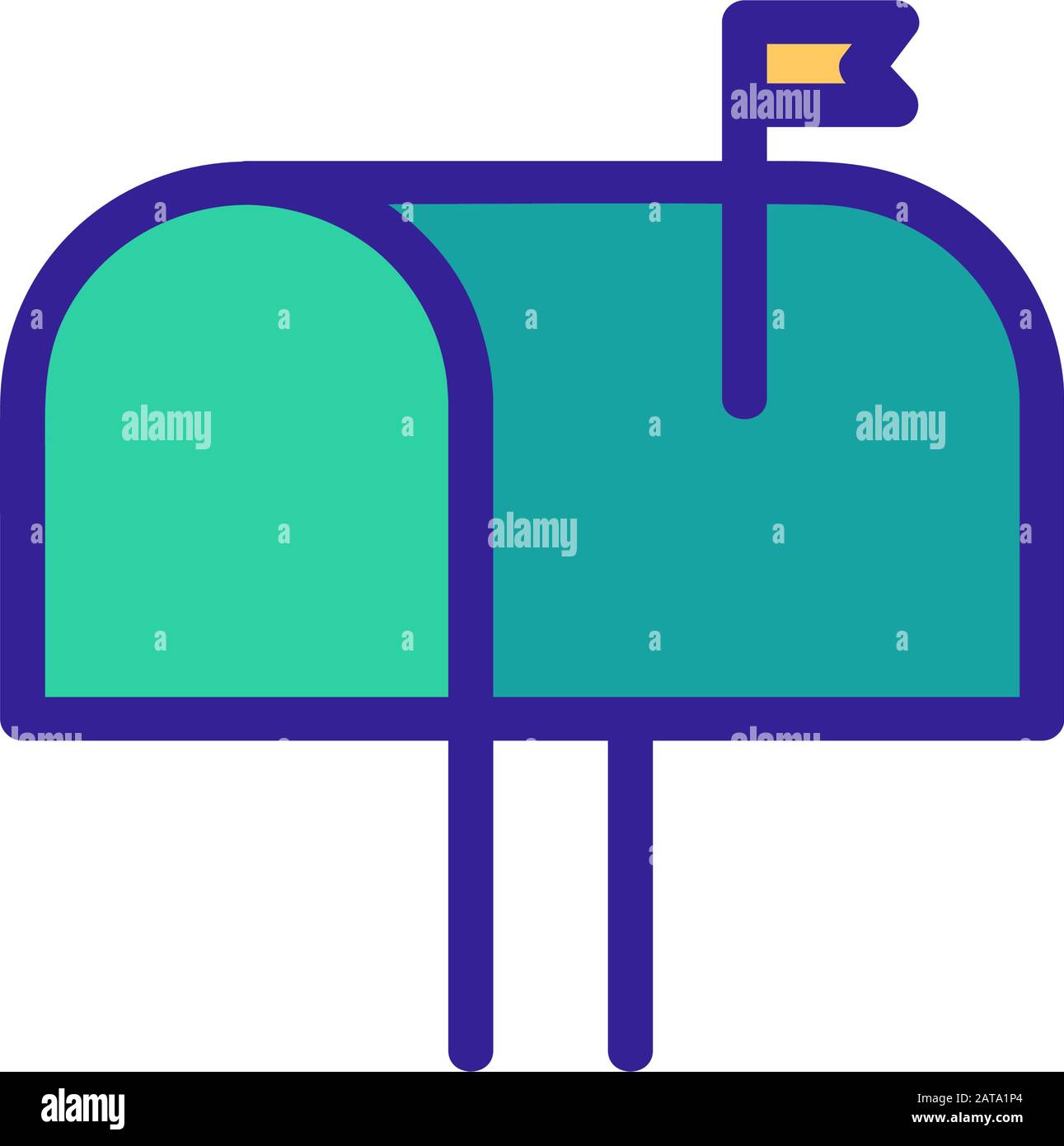 mailbox icon vector. Isolated contour symbol illustration Stock Vector