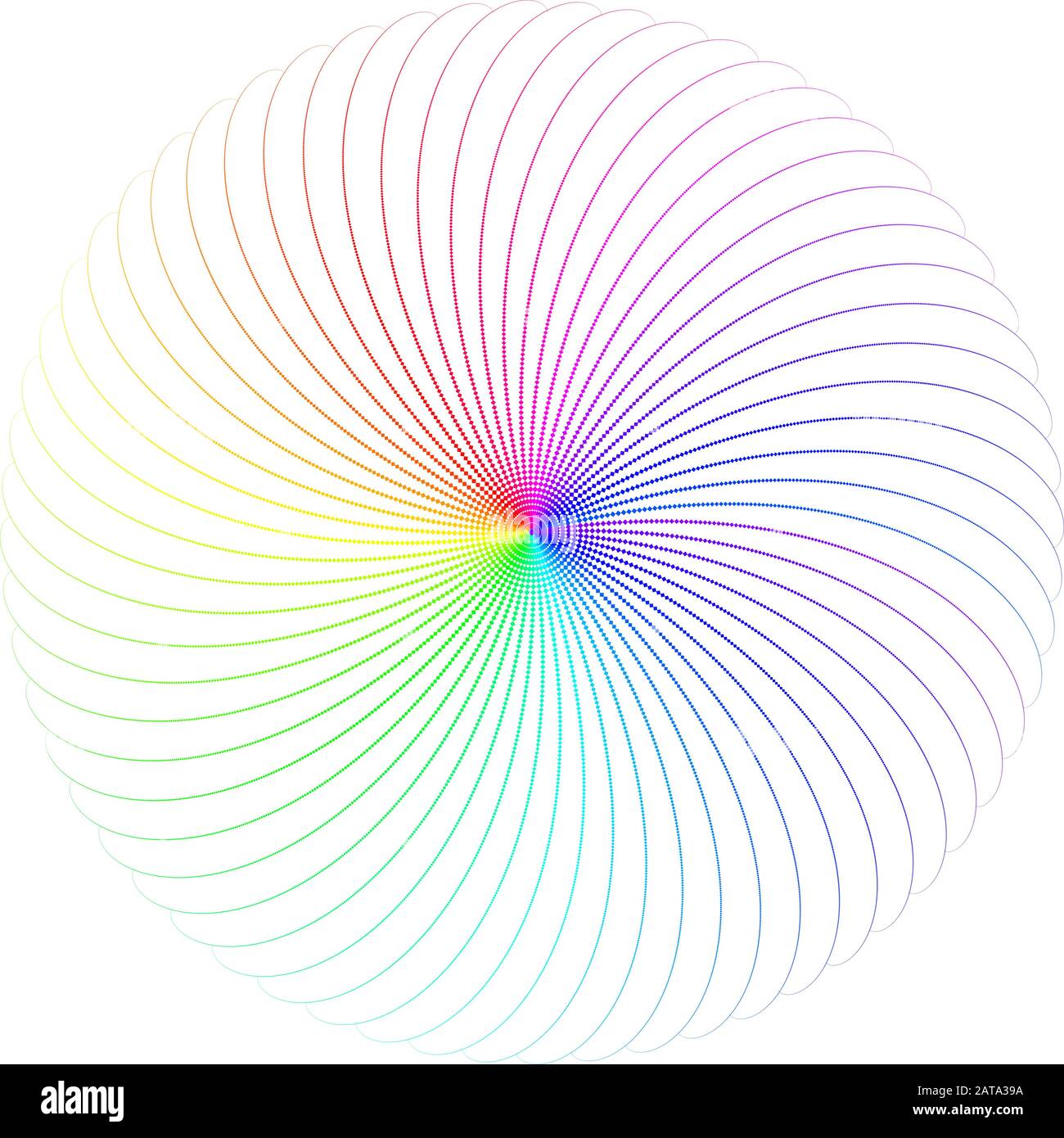 Vector Iridescent Phyllotaxis Vortex Round Shape - Generative Art Stock ...