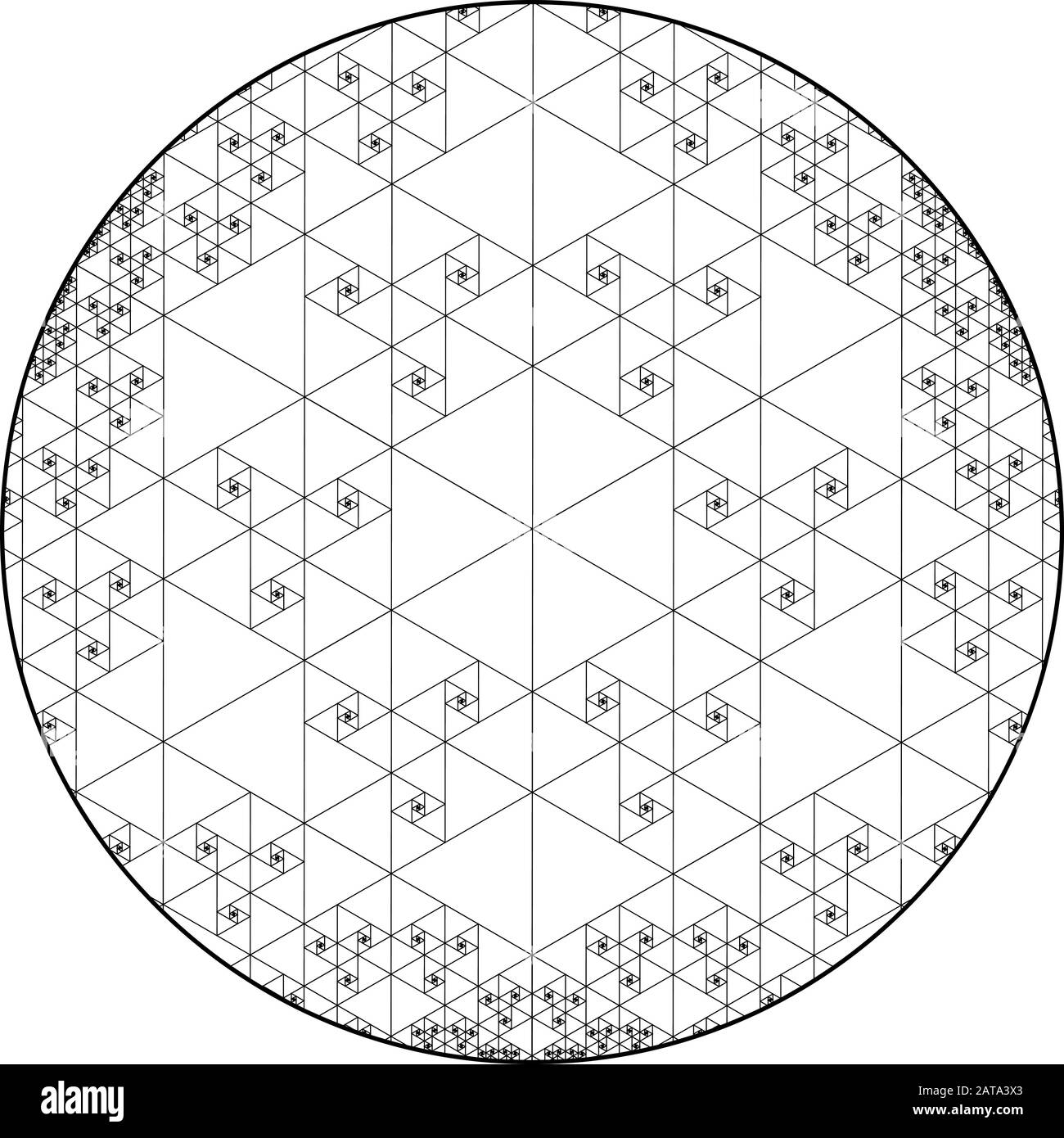 Triangle Fractal Vector Op Art Stock Vector Image & Art Alamy