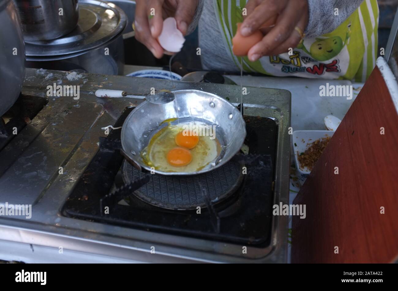 A world renowned delicacy  , Indochina pan-fried egg Stock Photo