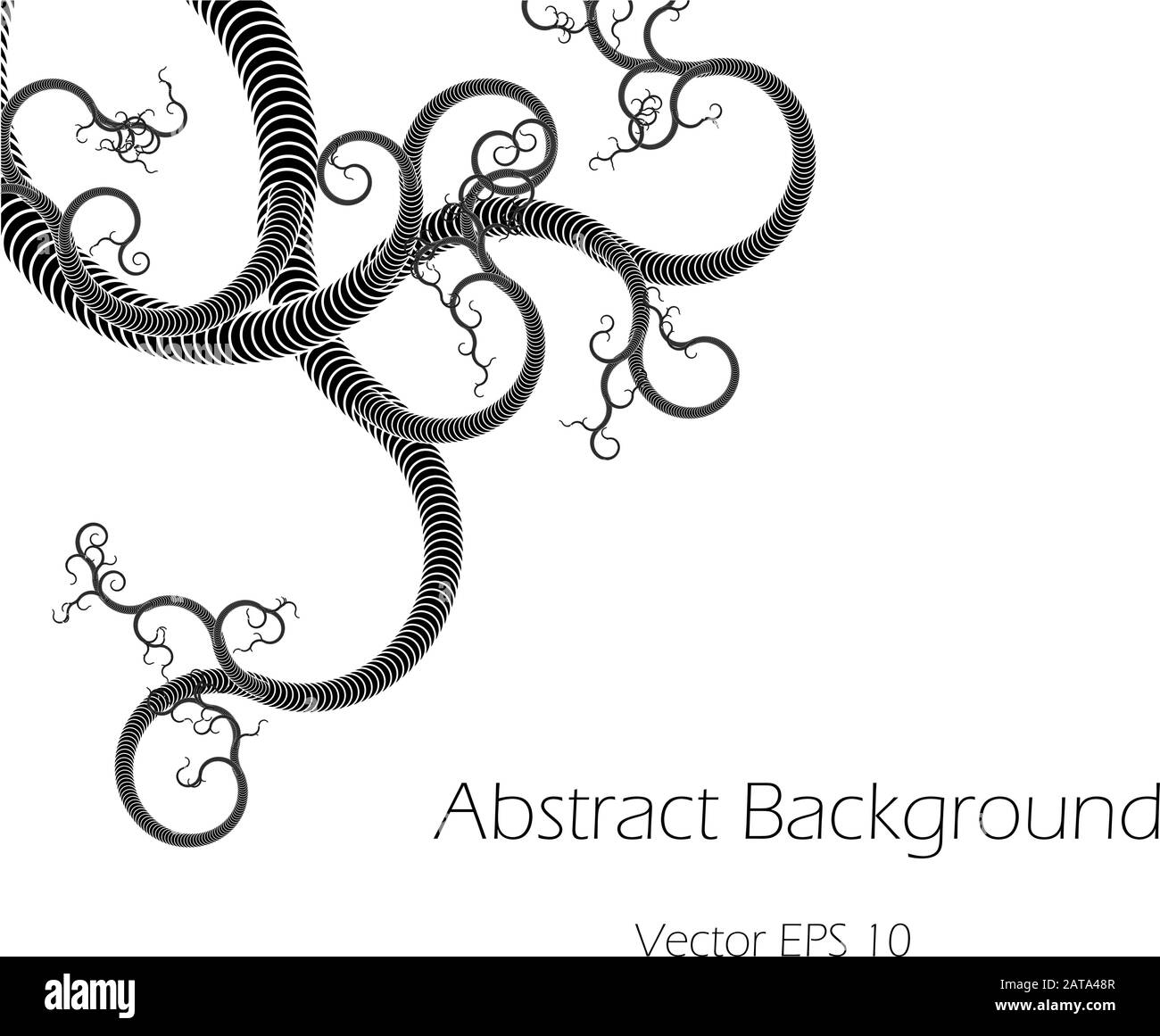 Abstract Vector Background  with Whorl Tentacles Plexus Stock Vector