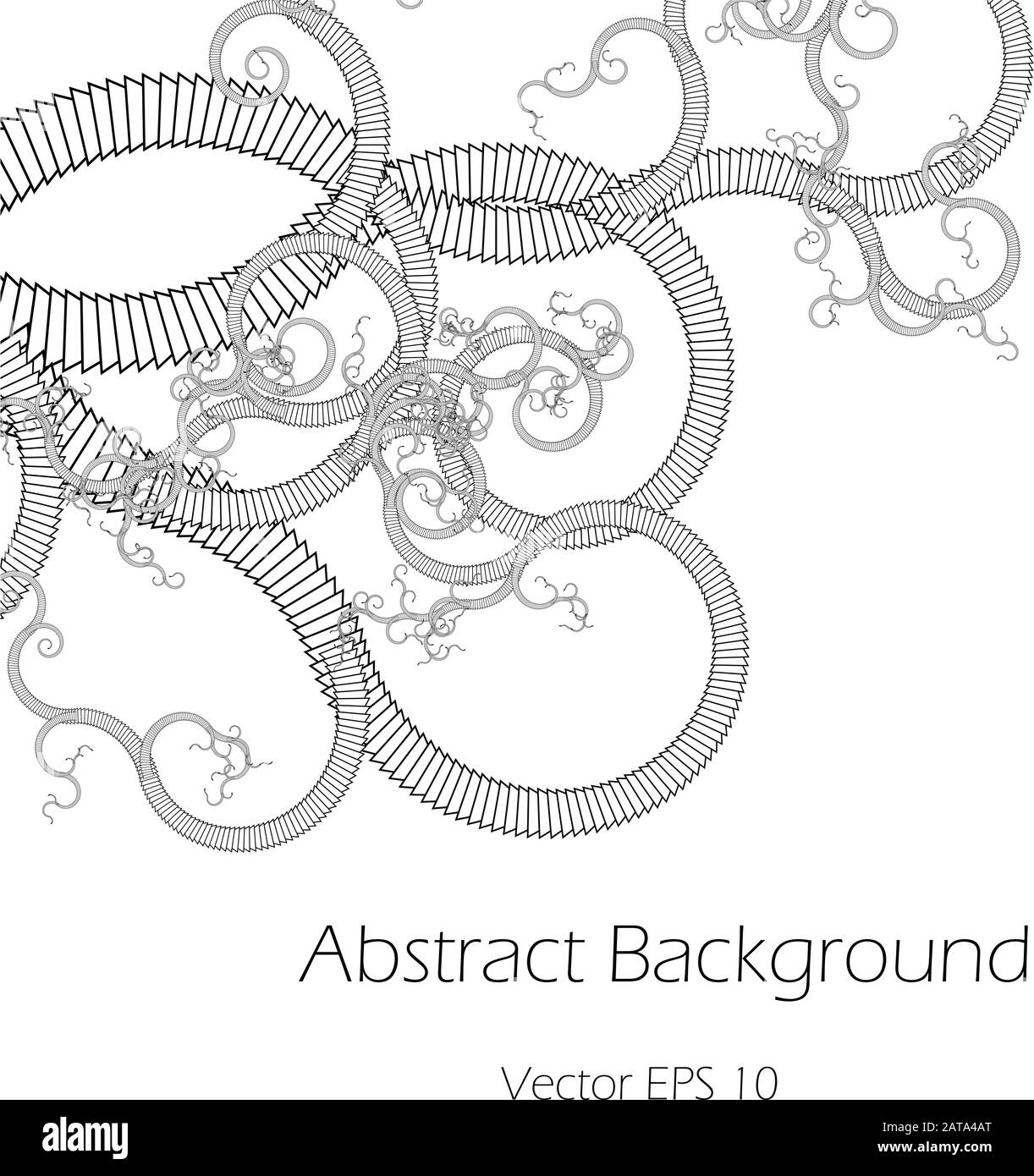 Abstract Vector Background  with Whorl Tentacles Plexus Stock Vector