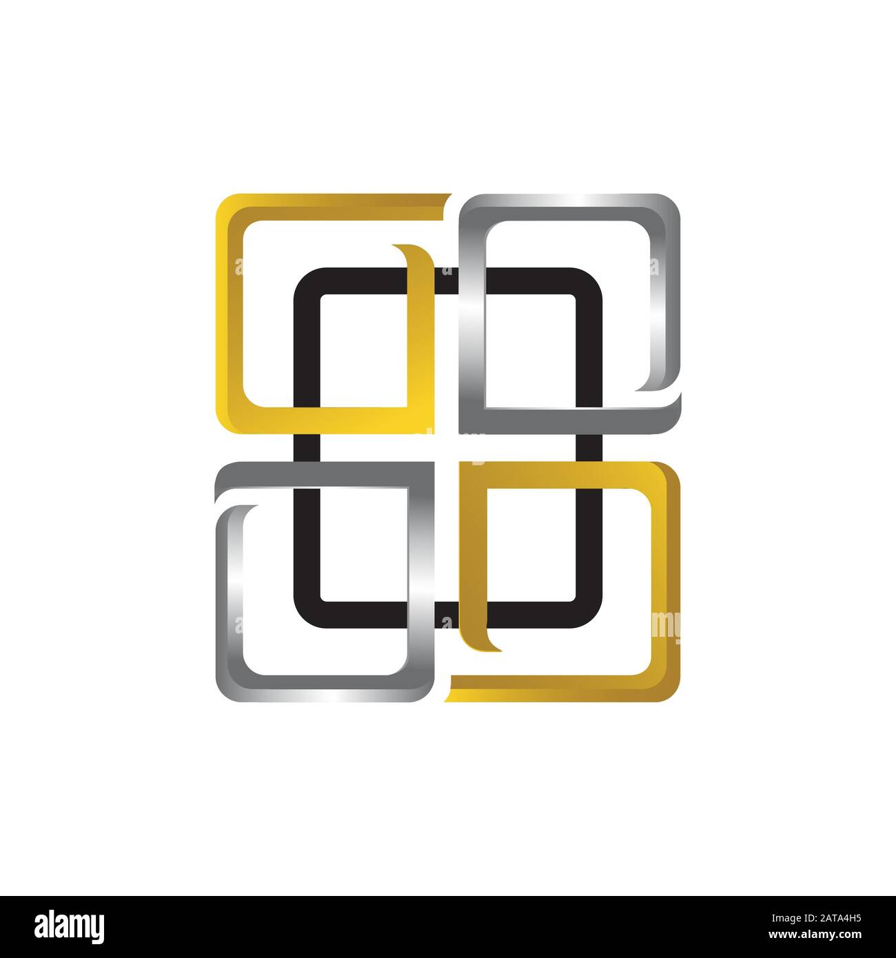 Four squares logo Template