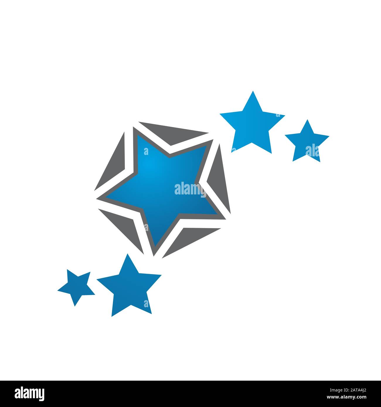 excellence top rank 5 five star logo design. premium good rate symbol vector sign Stock Vector