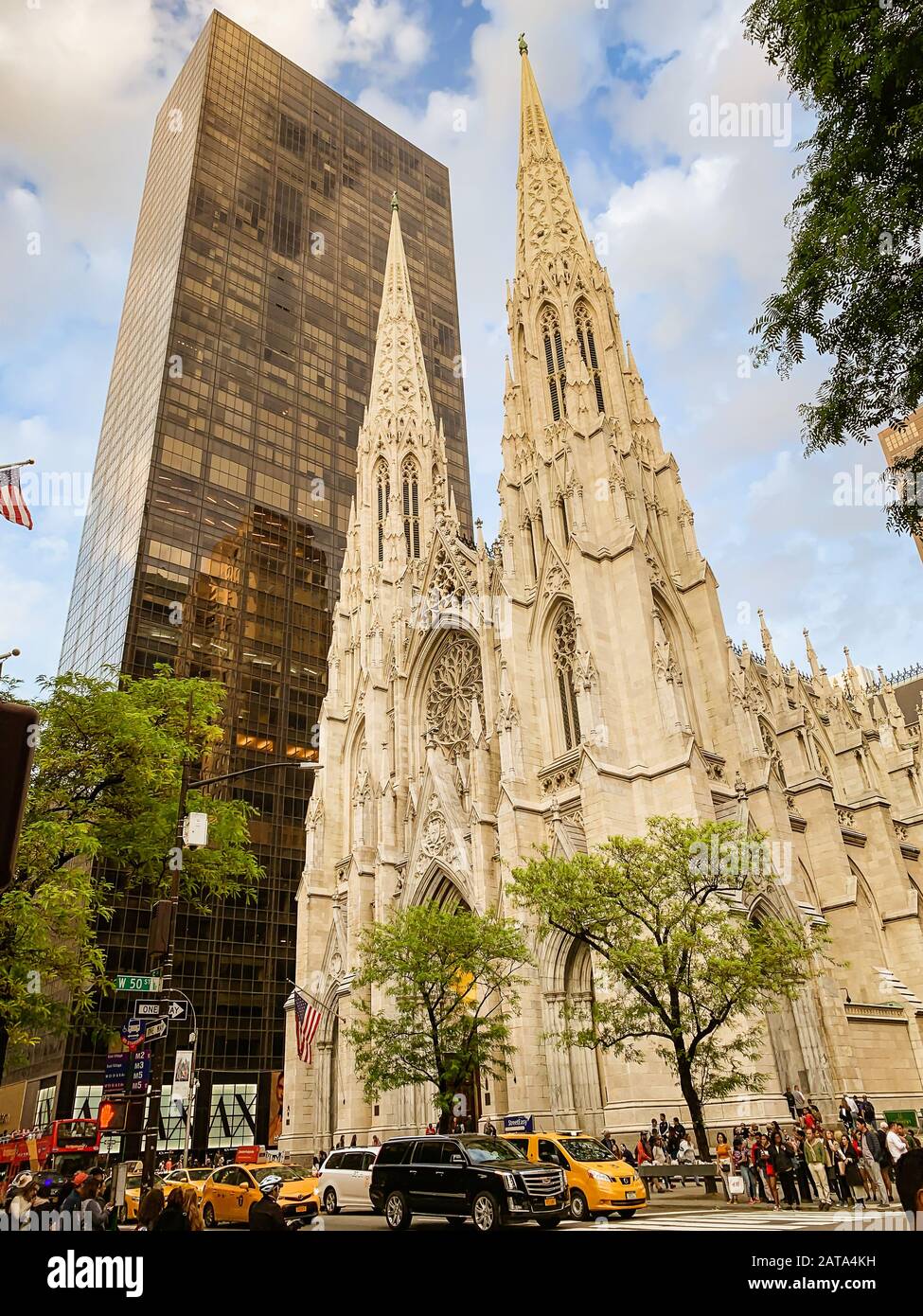 New York City/USA-May 28, 2019 St Patrick's Cathedral, Fifth Avenue Manhattan New York City Stock Photo