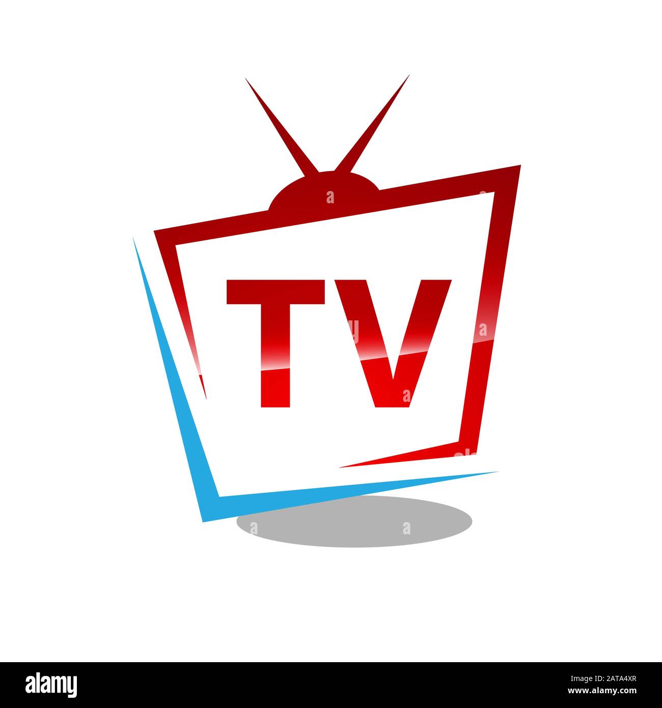 abstract monitor tv logo design vector graphic design illustration Stock Vector