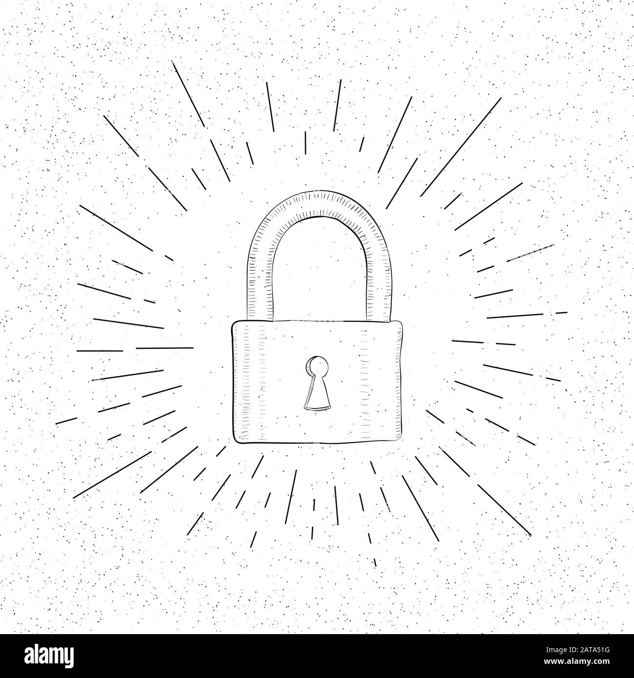Hand Drawn Symbol of Secure Closed Lock - Doodle Vector Hatch Icon Stock  Vector Image & Art - Alamy