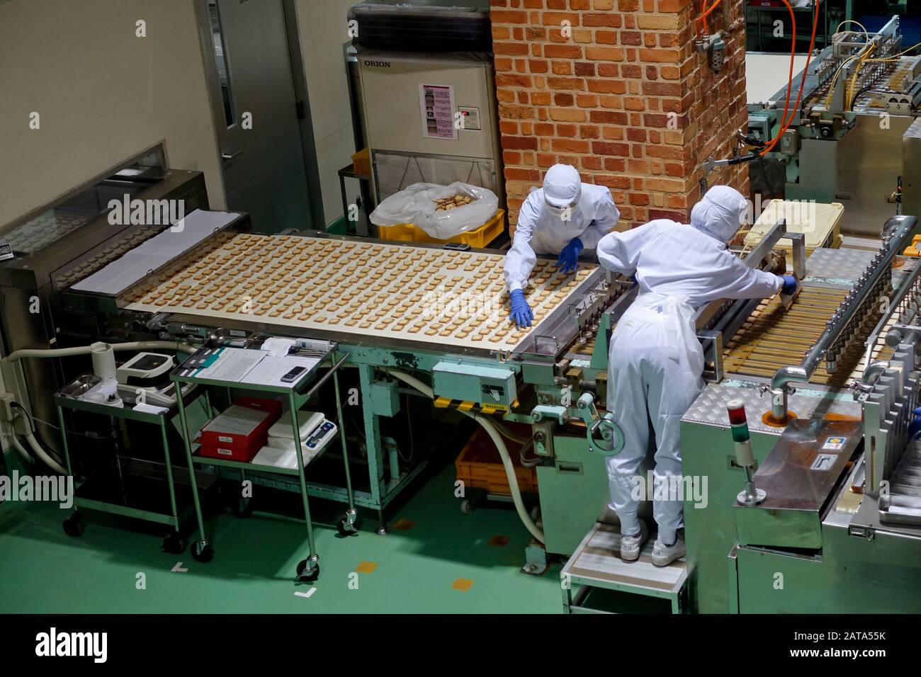 The Ishiya Shiroi Koibito Park is a chocolate factory that makes European style butter cookies with white chocolate filling, a premium brand. Stock Photo