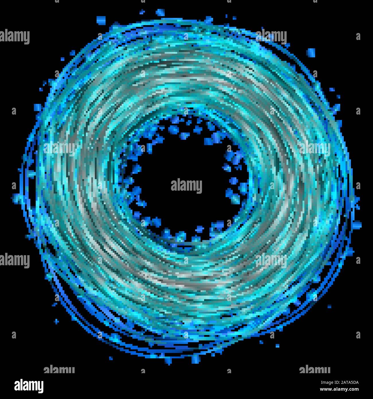 Blue shining Ring with Bokeh Effect   - Vector Hank Stock Vector