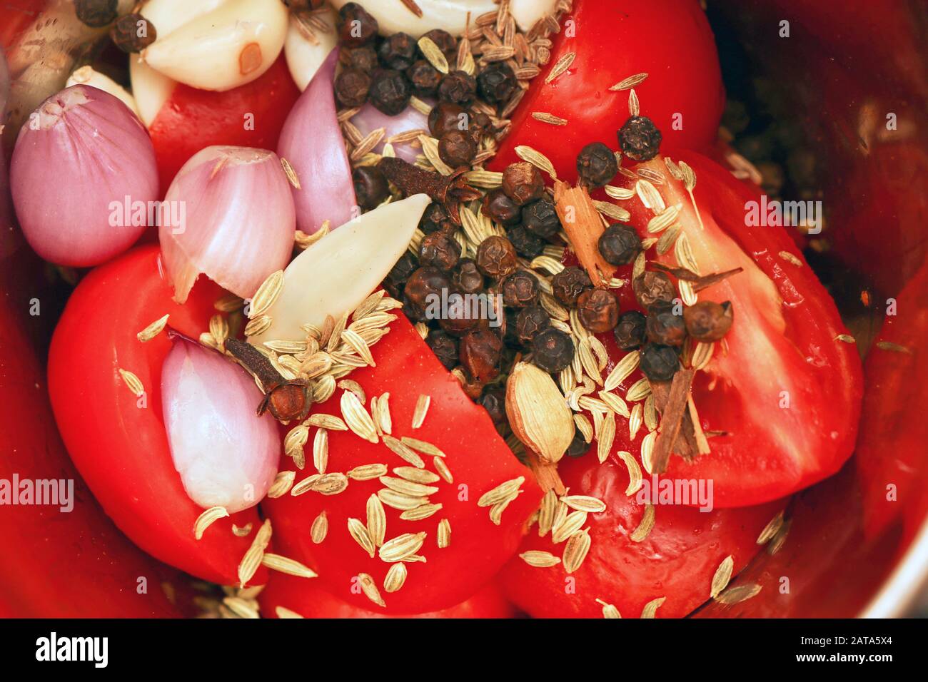 Preparation for for traditional garam masala with ingredients Stock Photo Alamy