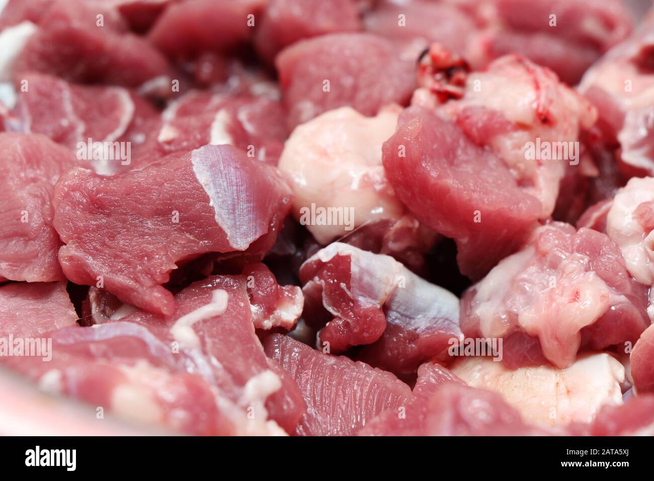 Fresh raw mutton uncooked meat Stock Photo