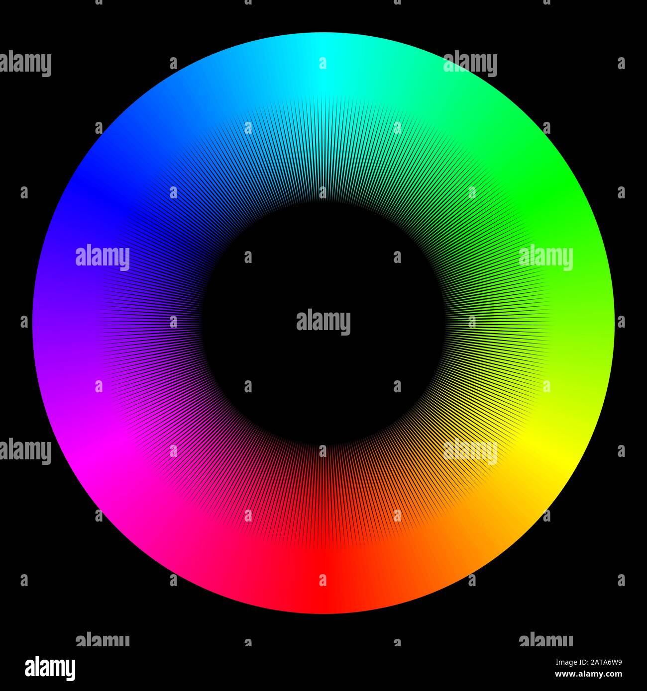 Vector Bright Iridescent RGB Eye Iris Ring Optical Spectrum Wheel