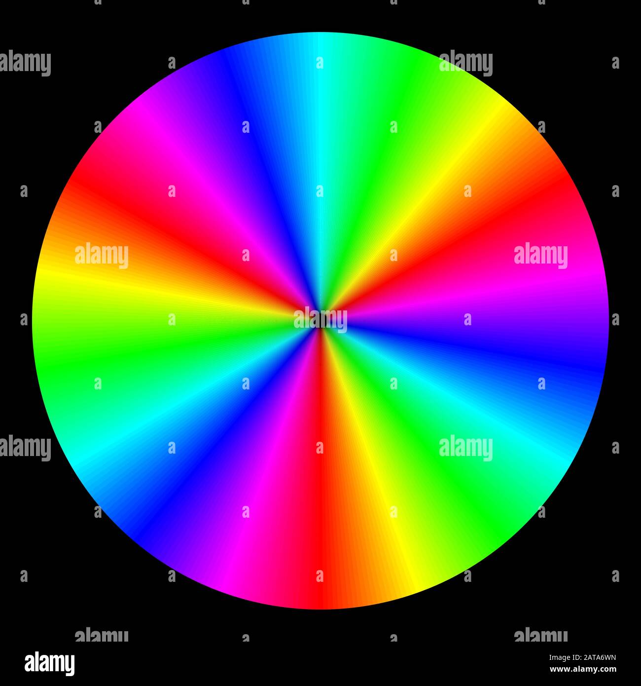 Vector Bright Iridescent RGB Disc  - Optical Spectrum Wheel Sign Geometry Stock Vector