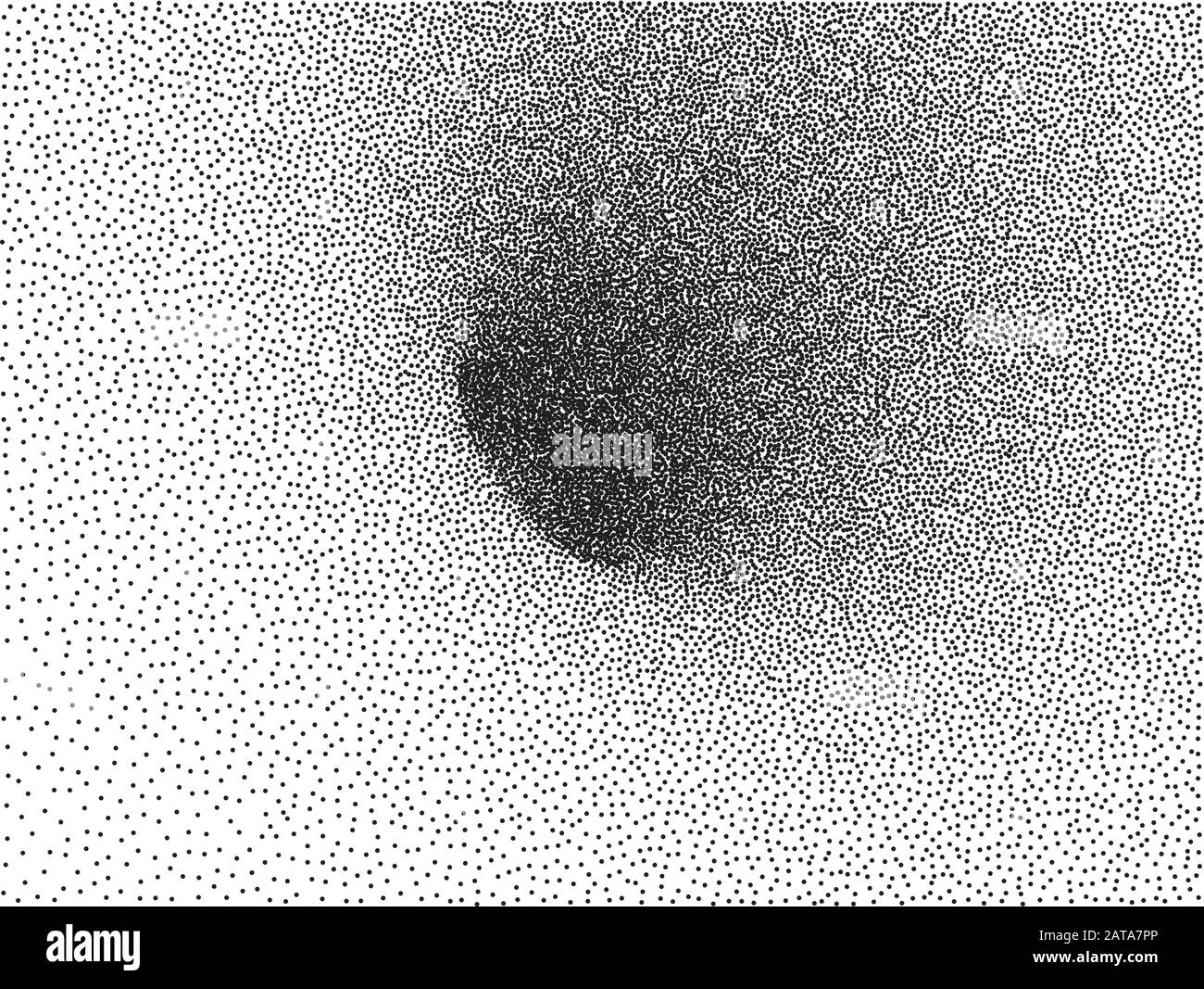 Vector Stippled Torus Hole  -  Hypnotic Tunnel - Abstract Dotted Background Stock Vector