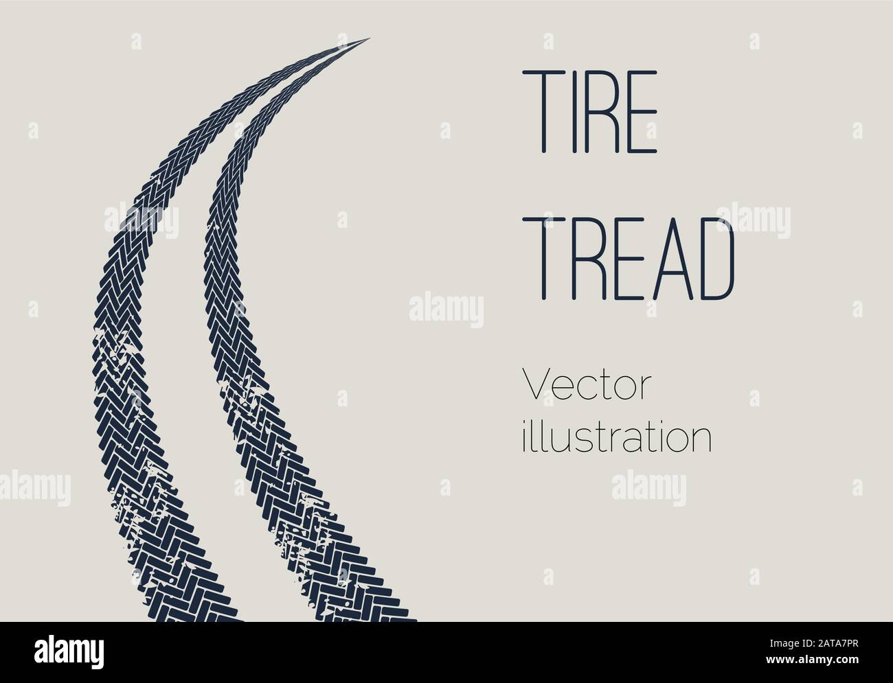 Vector Vehicle Tire Tread Background - Simple Transport Template for Design Project Stock Vector