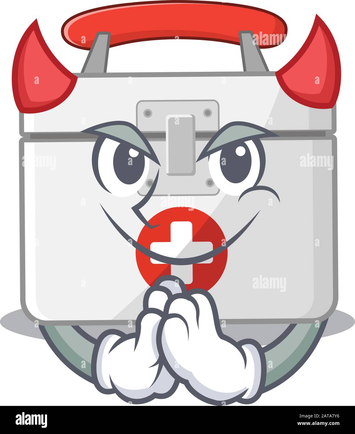 Devil first aid kit Cartoon in character design Stock Vector Image ...