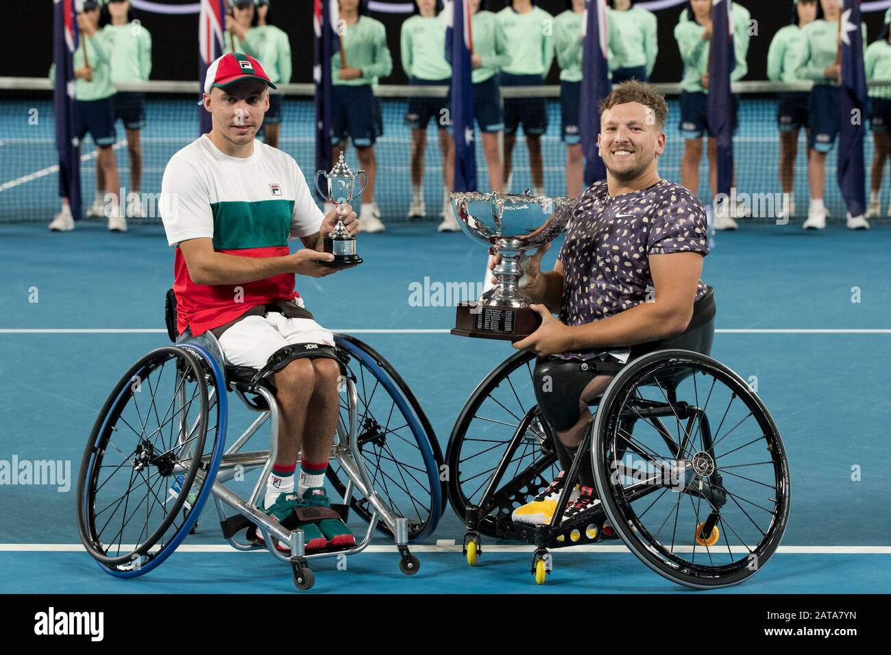 Melbourne, Australia. 01st Feb, 2020. Dylan Alcott of Australia defeated  Andy Lapthorne of UK at the Men's Quad Wheelchair Singles Final at the ATP Australian  Open 2020 at Melbourne Park, Melbourne, Australia