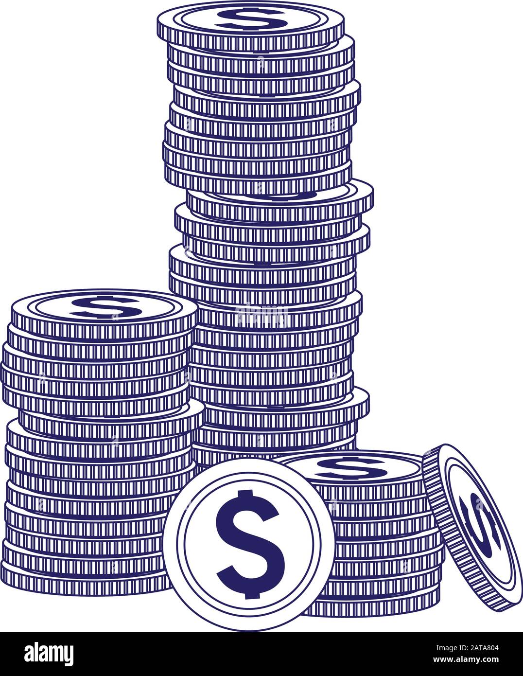money coins stack icon, flat design Stock Vector Image & Art - Alamy
