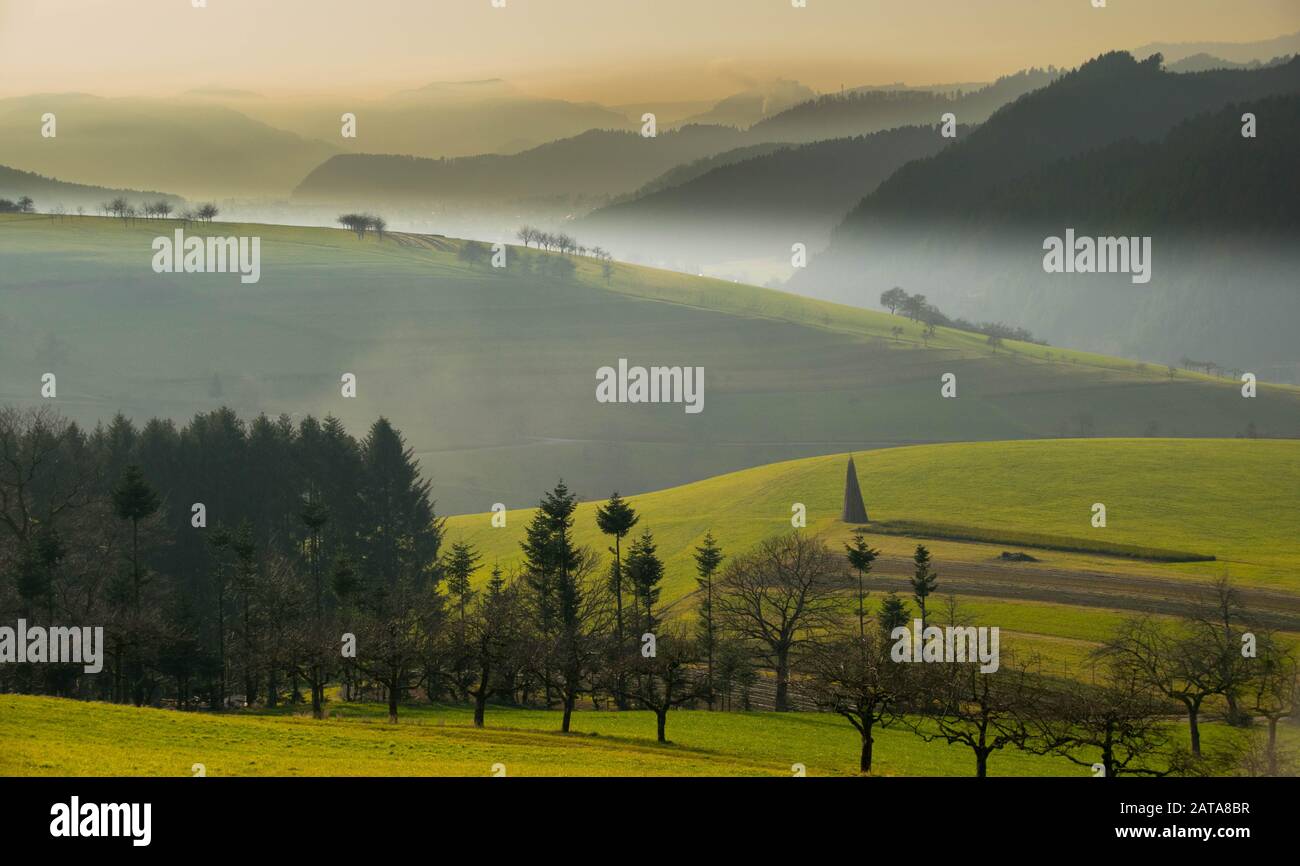 Beautiful heights of Oberharmersbach in the black forest in germany Stock Photo