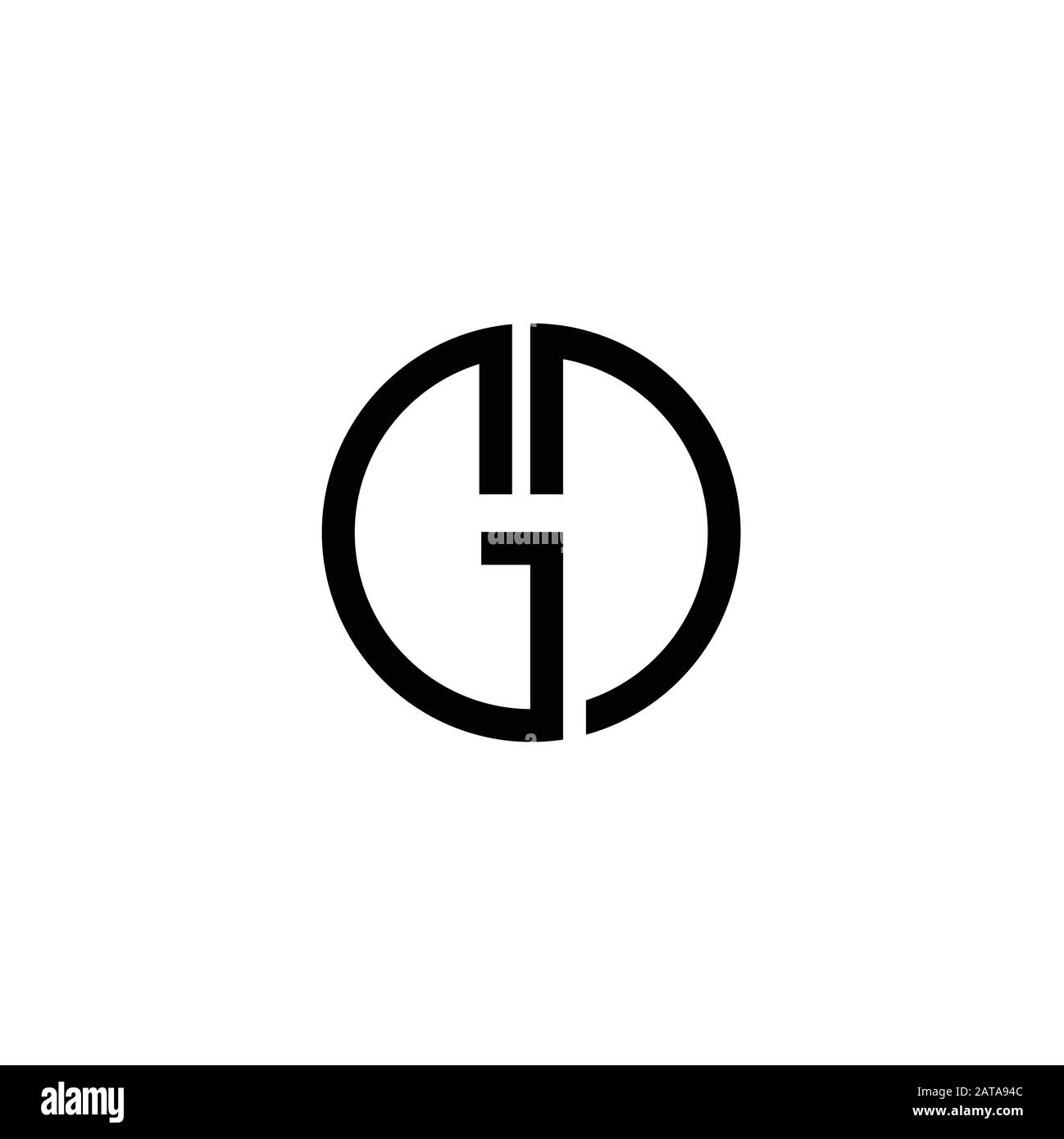 Initial letter gd or dg logo vector design template Stock Vector