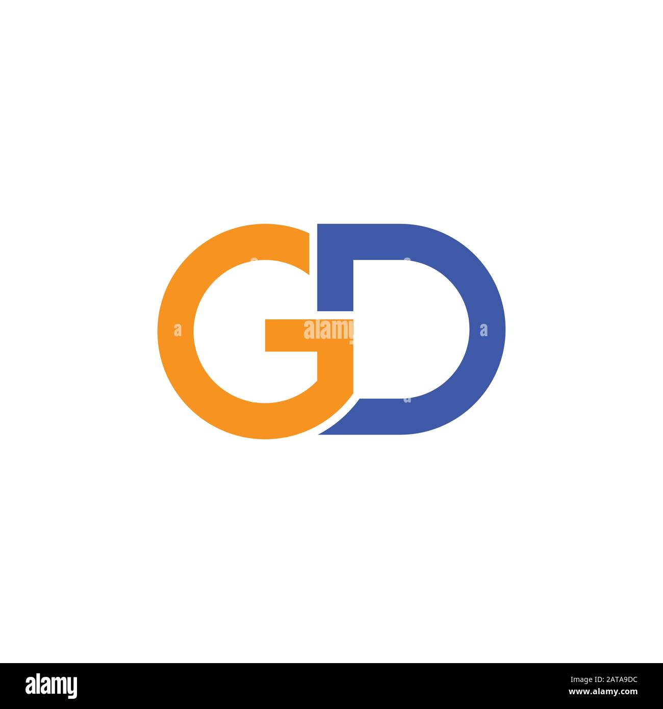 Initial letter gd or dg logo vector design template Stock Vector Image ...