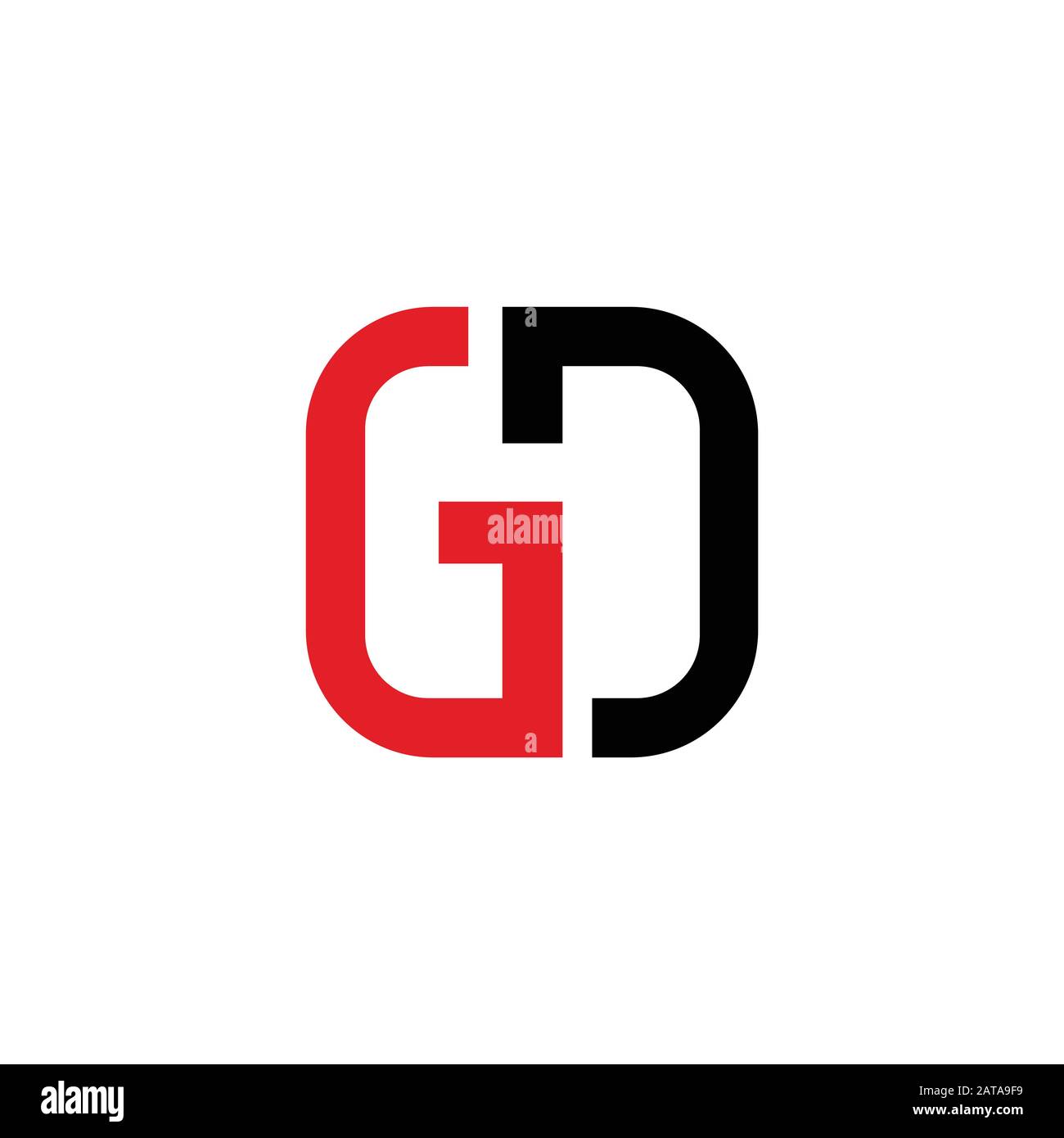 Initial letter gd or dg logo vector design template Stock Vector Image ...