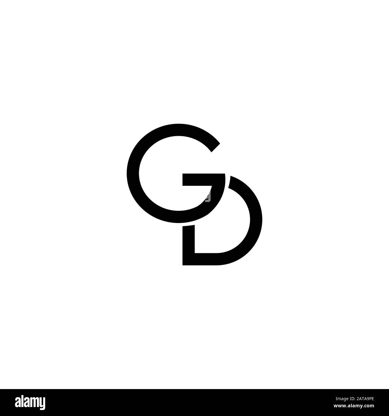 Initial letter gd or dg logo vector design template Stock Vector Image ...
