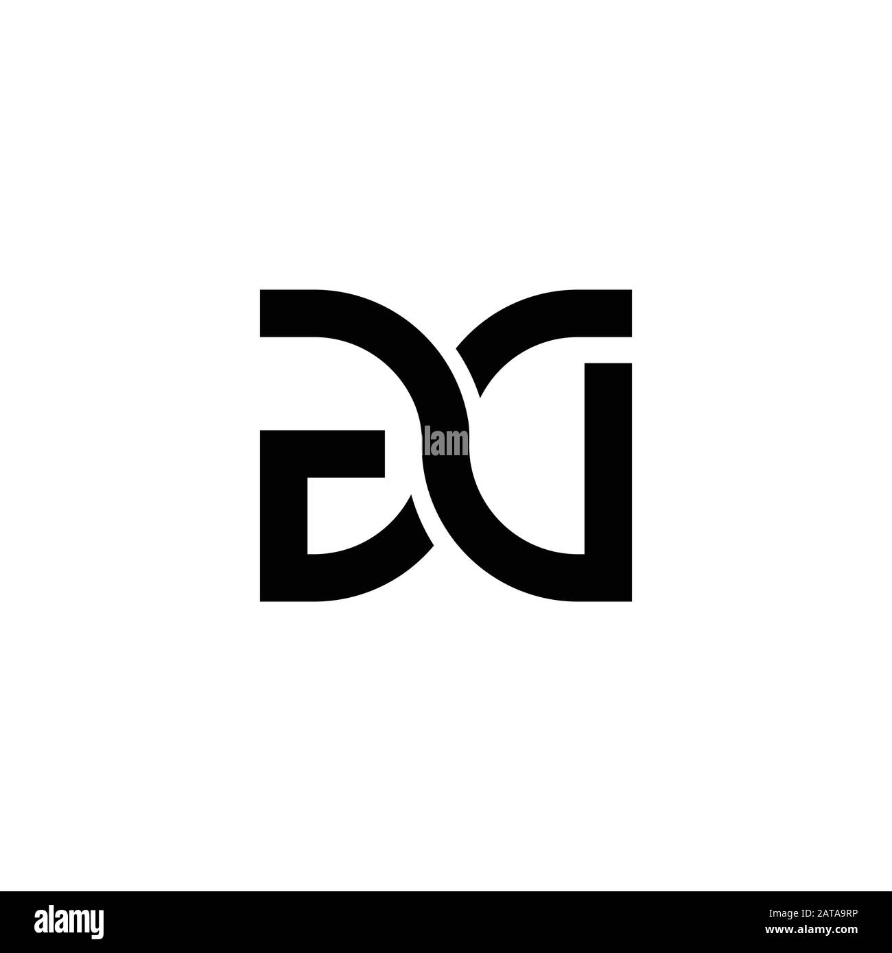 Initial letter gd or dg logo vector design template Stock Vector